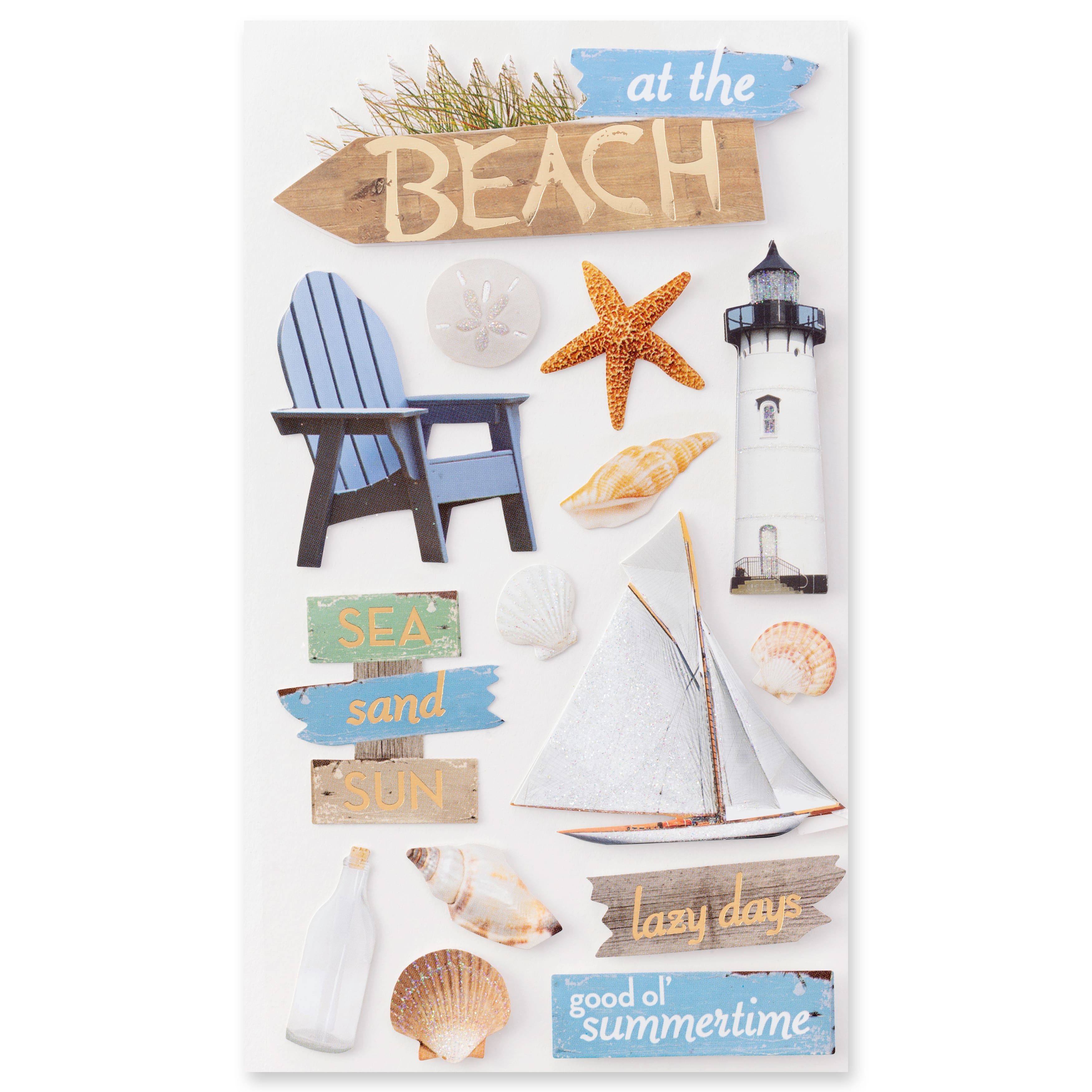 12 Pack: At the Beach Stickers by Recollections™