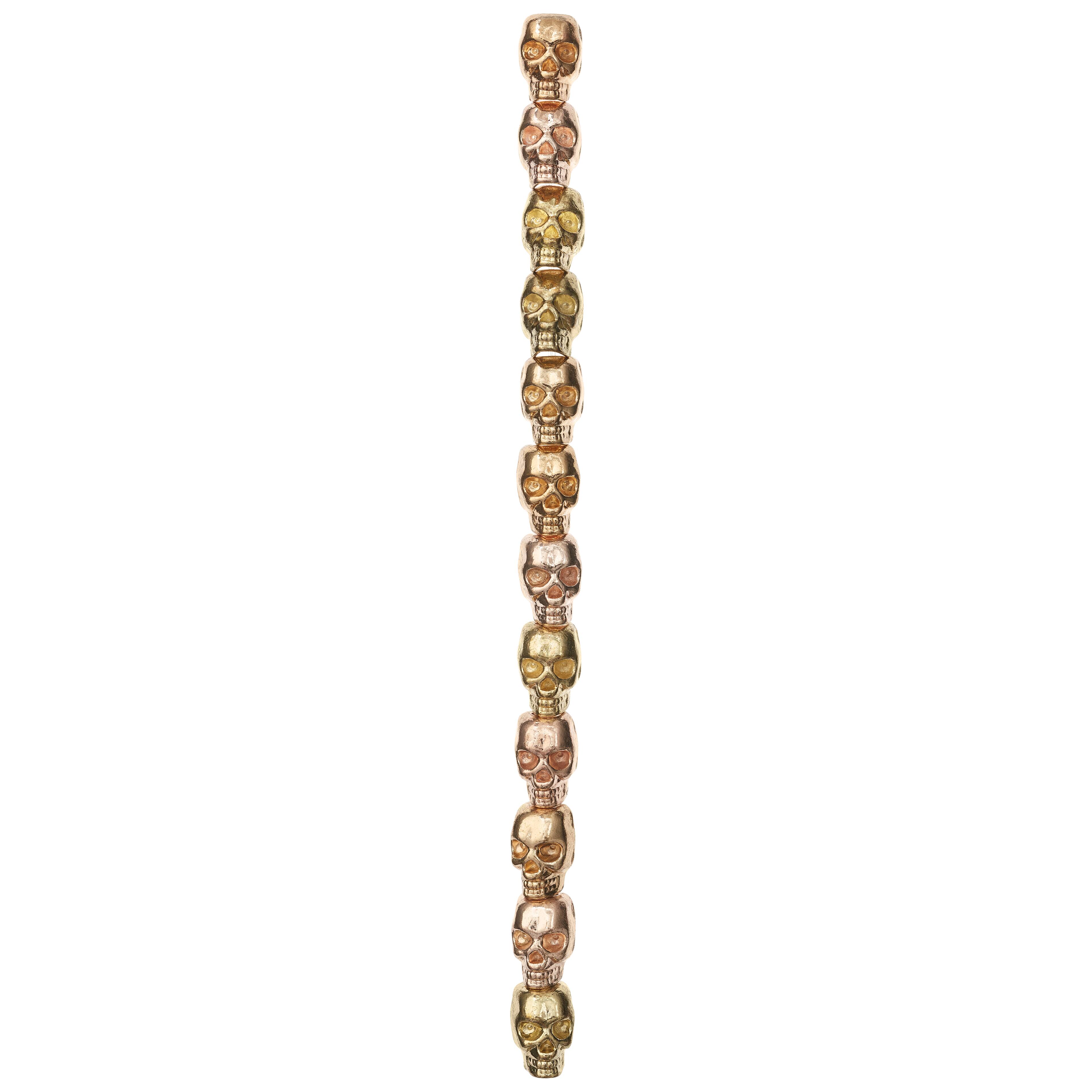 12 Pack: Gold & Rose Gold Metal Skull Beads, 12mm by Bead Landing™