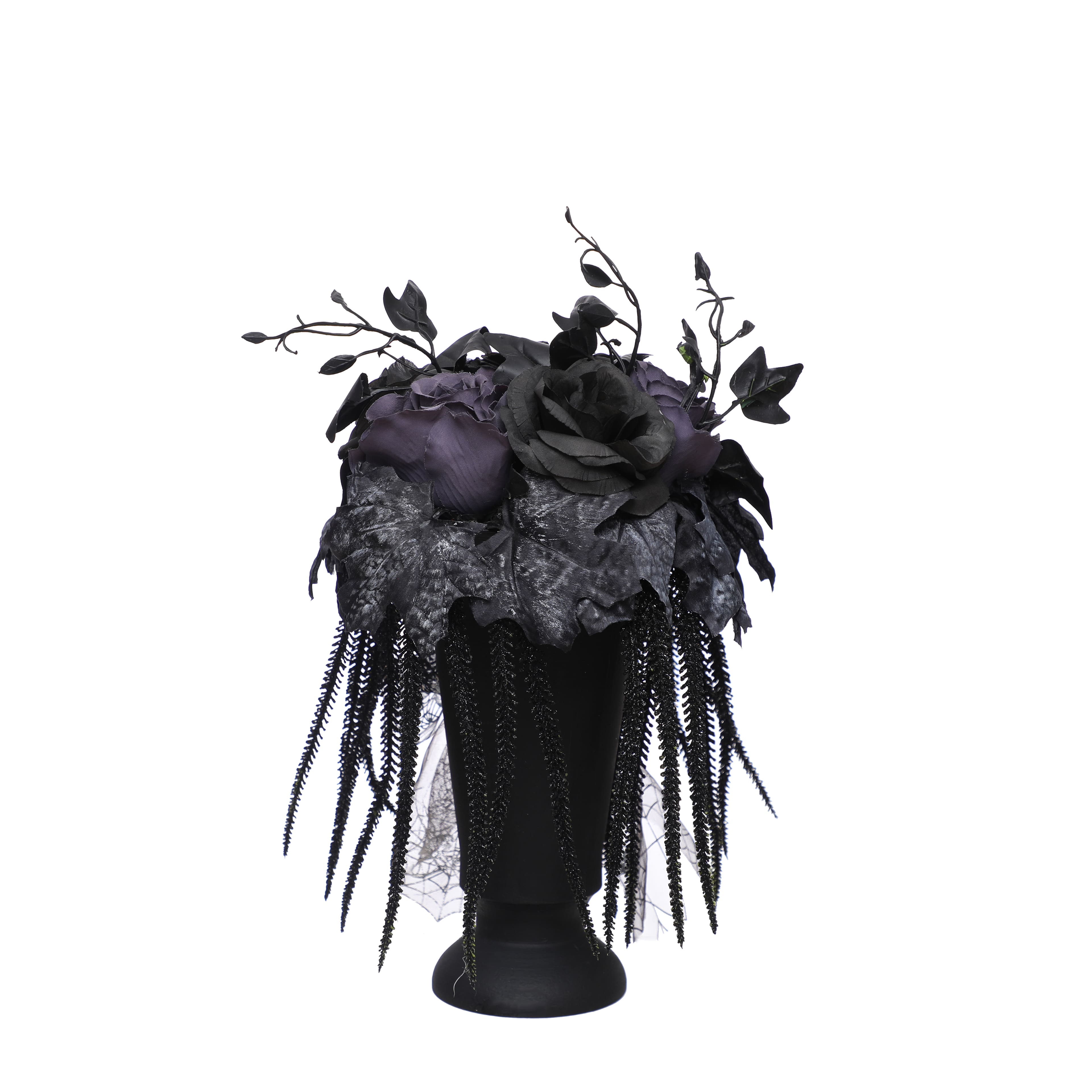 13.25&#x22; Creepy Floral Arrangement in Black Container by Ashland&#xAE;
