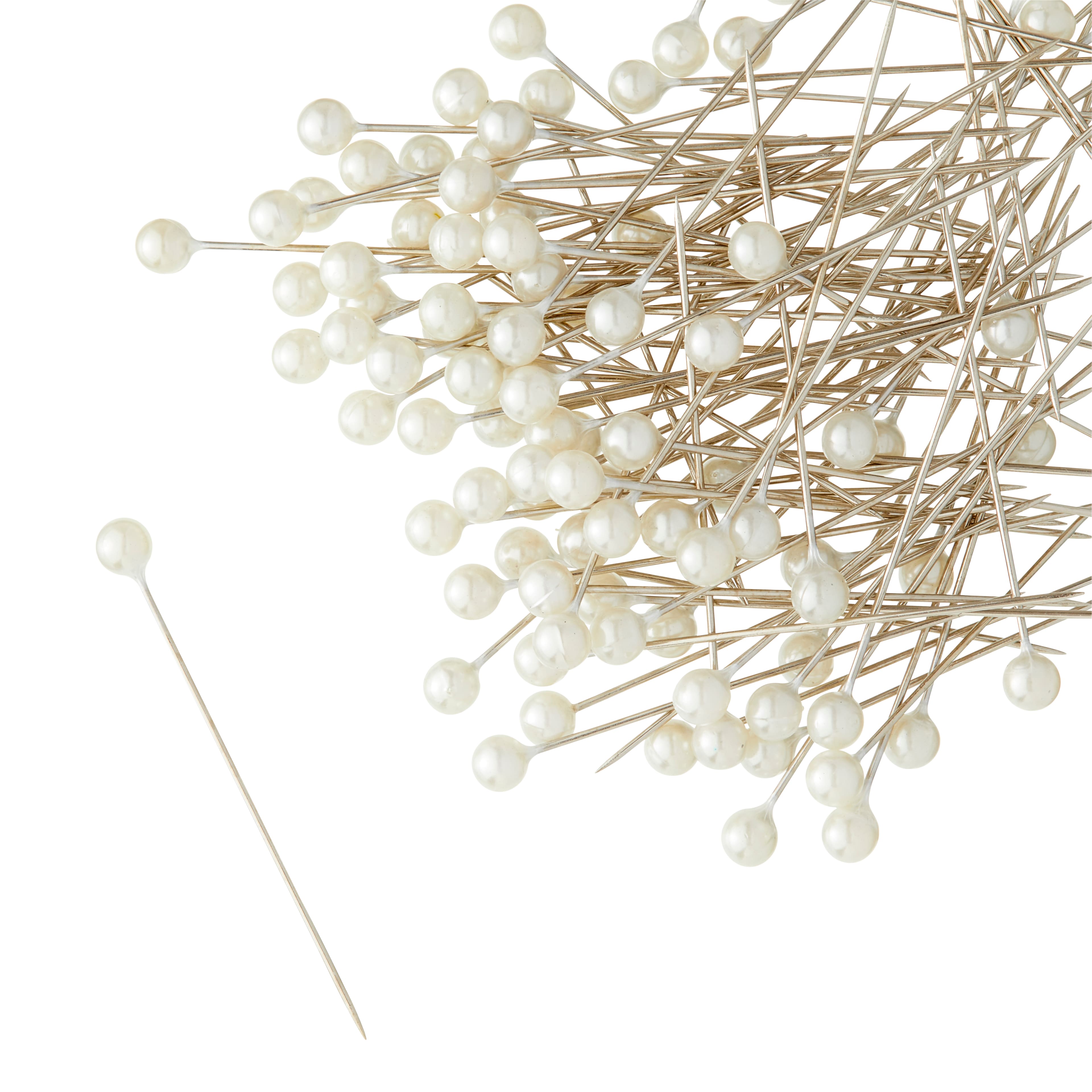 12 Packs: 100 ct. (1,200 total) Long Pearlized Pins by Loops & Threads™