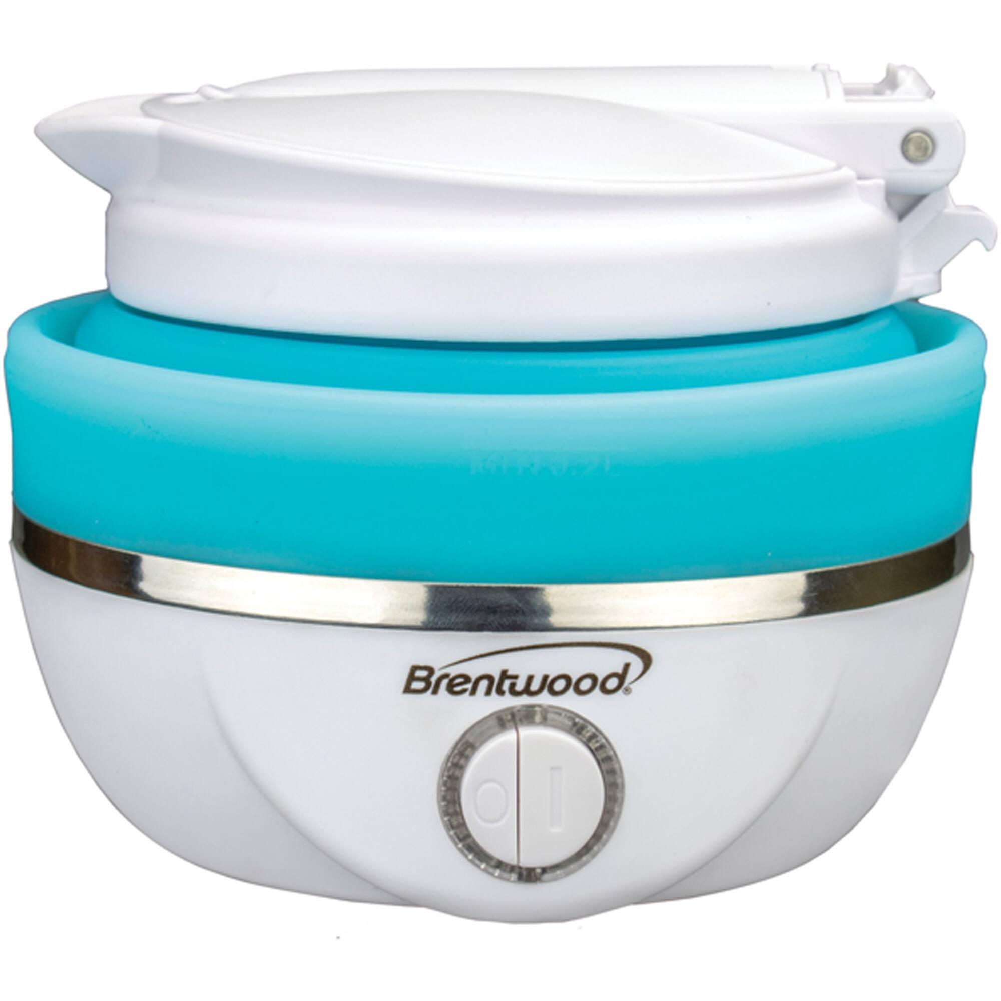 Brentwood Blue 0.85qt. Dual-Voltage Collapsible Travel Kettle