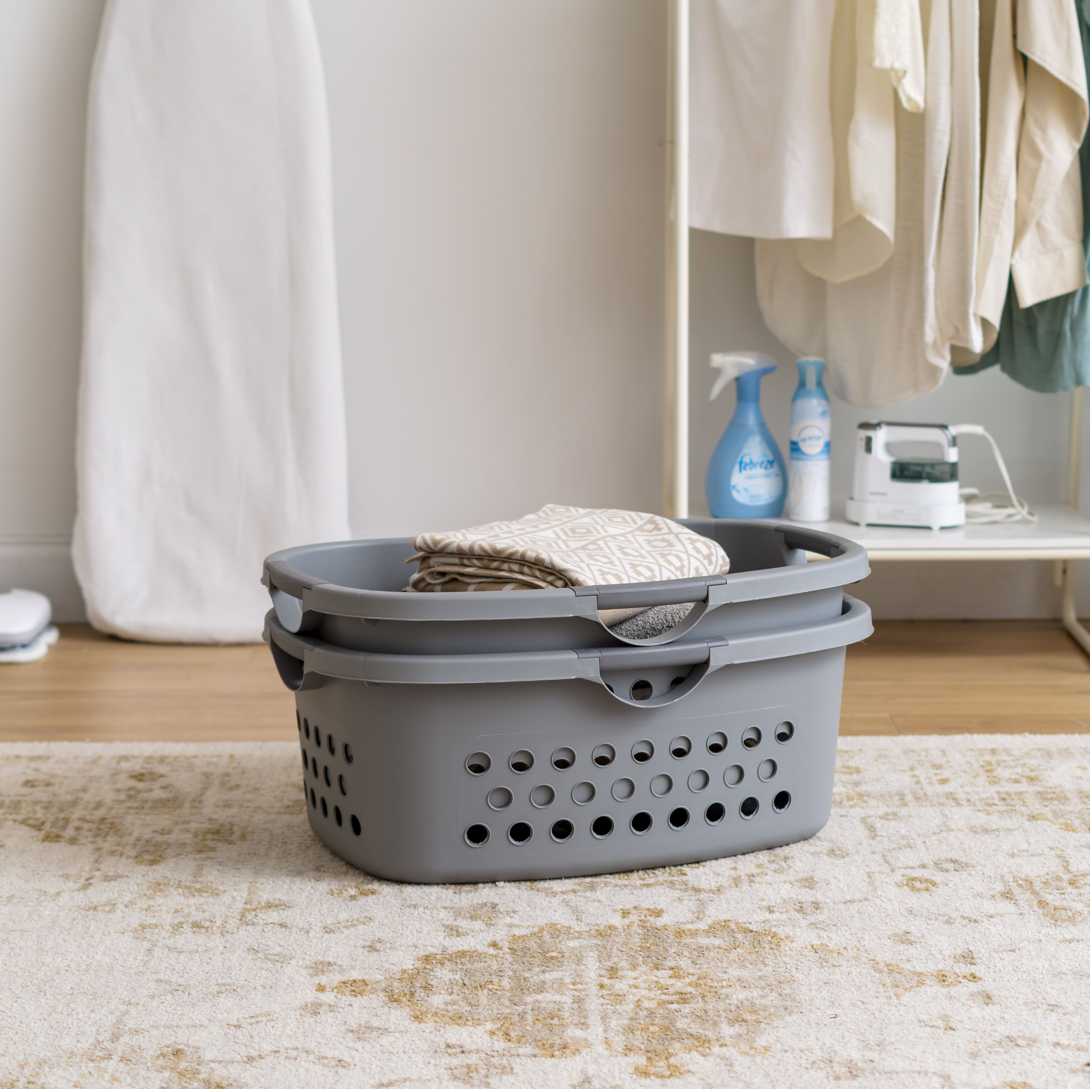 IRIS&#xAE; 53qt. Gray Hip Hamper Laundry Baskets, 2ct.