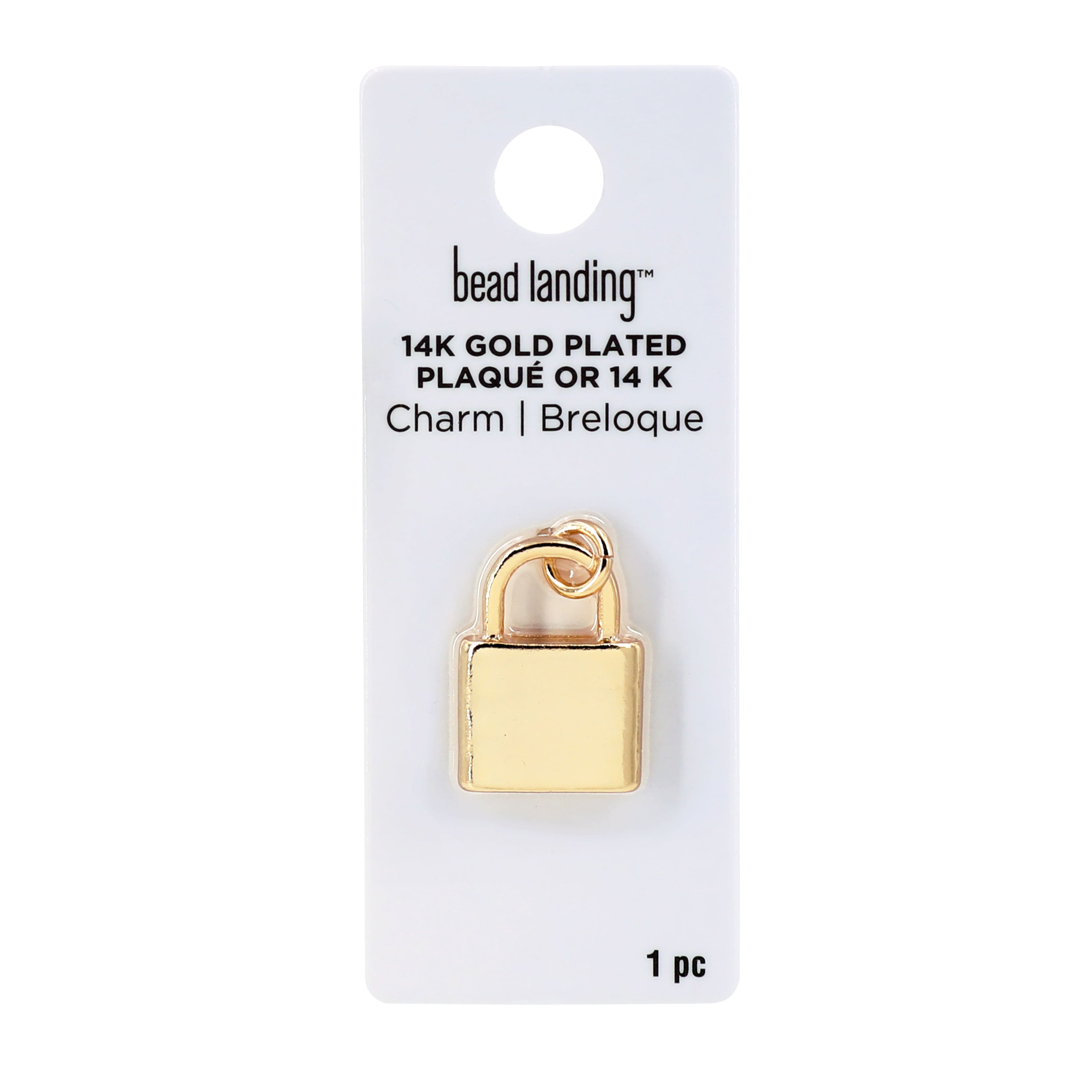 14K Gold Plated Lock Charm by Bead Landing&#x2122;