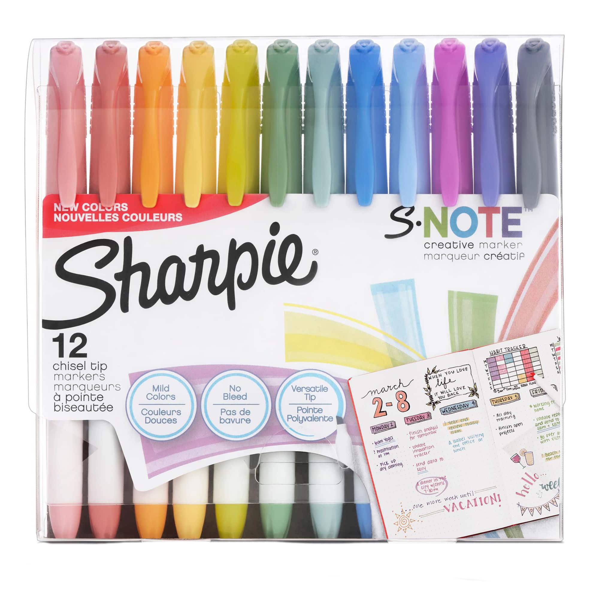 Sharpie® S-Note™ 12 Colour Chisel Tip Marker Set