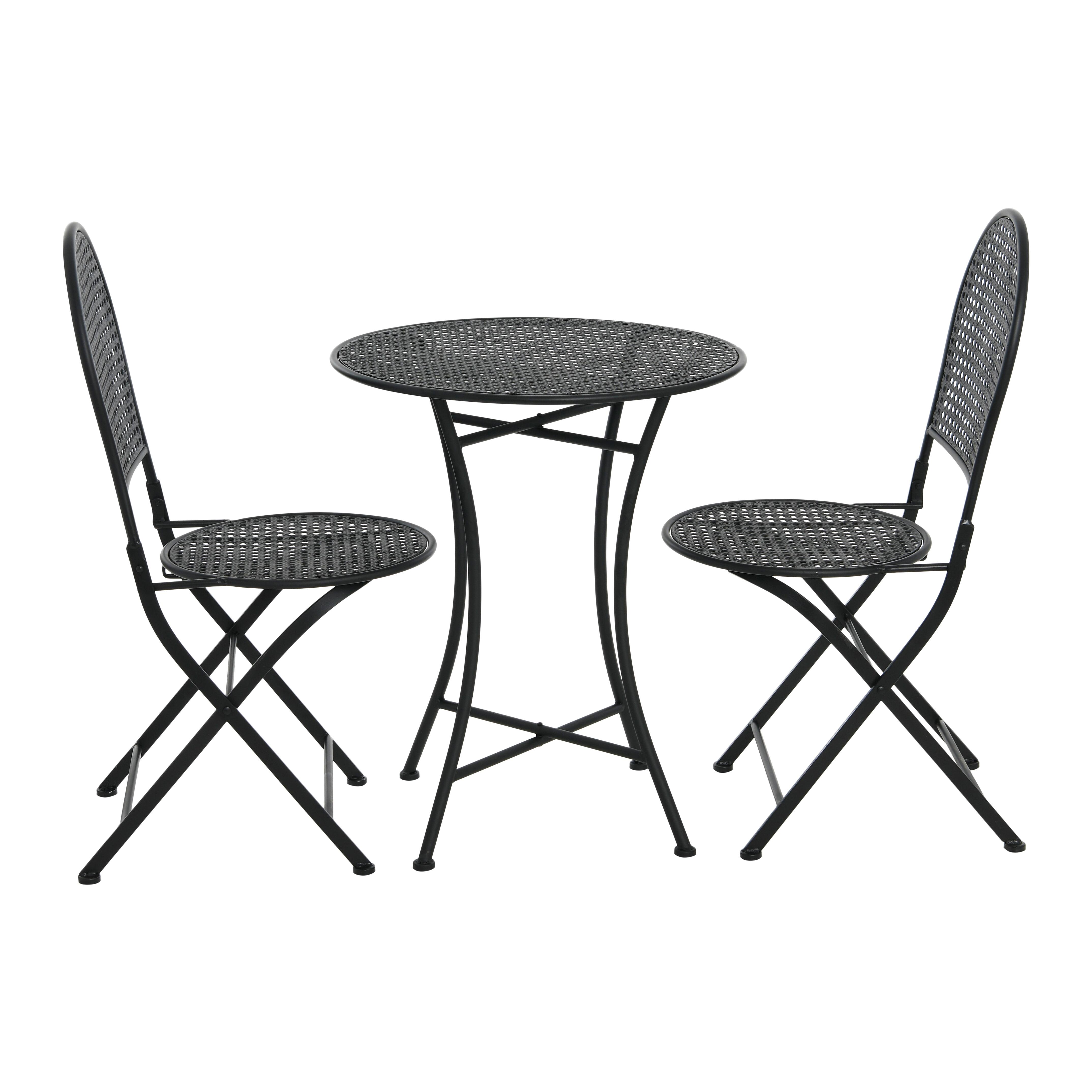 Hello Honey&#xAE; Metal Cane Outdoor Bistro Patio Set