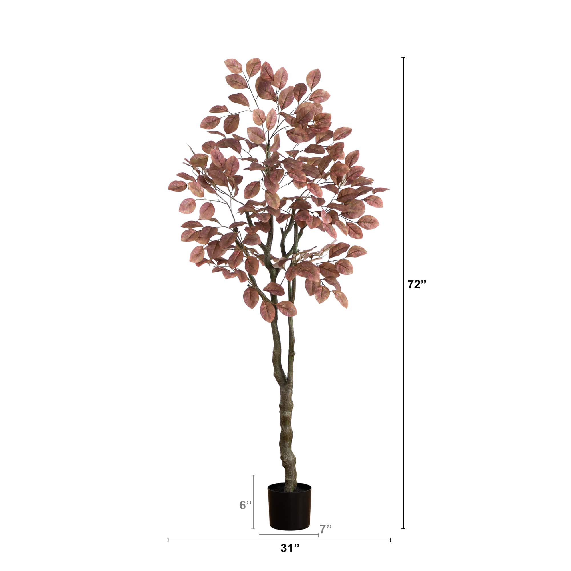 6ft. Brown Autumn Dogwood Artificial Potted Tree