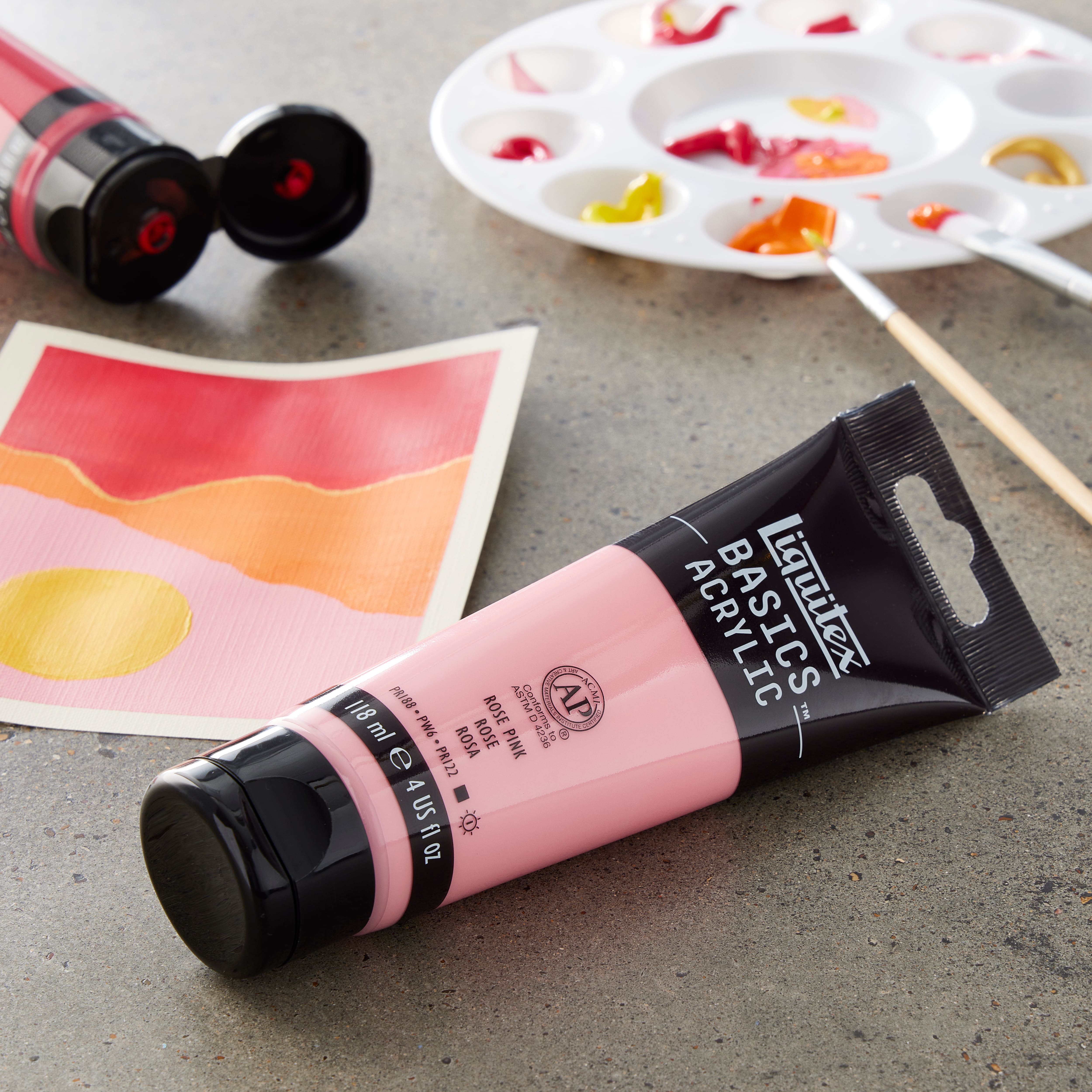 Liquitex Basics Acrylic Paint Rose Pink 4 oz