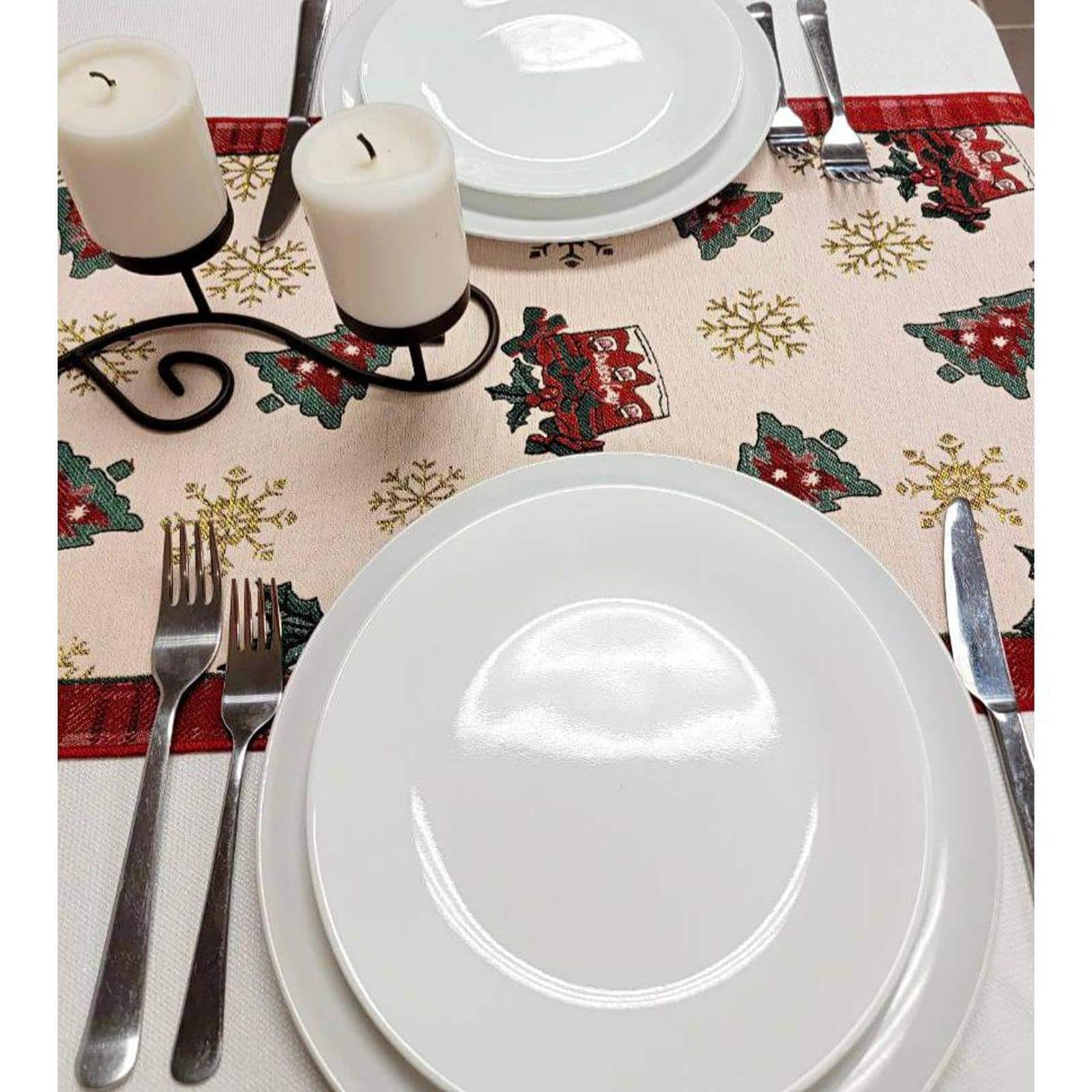 Wizardi 13.75" x 71" Festive Christmas Presents Table Runner