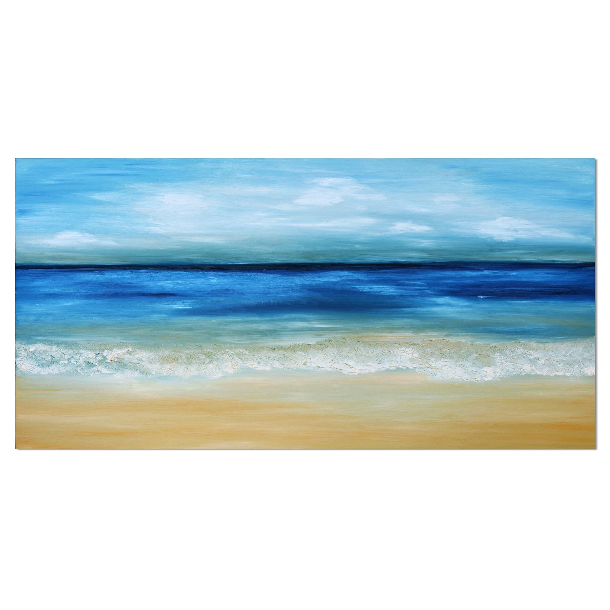 Designart - Warm Tropical Sea and Beach - Seascape Canvas Art Print