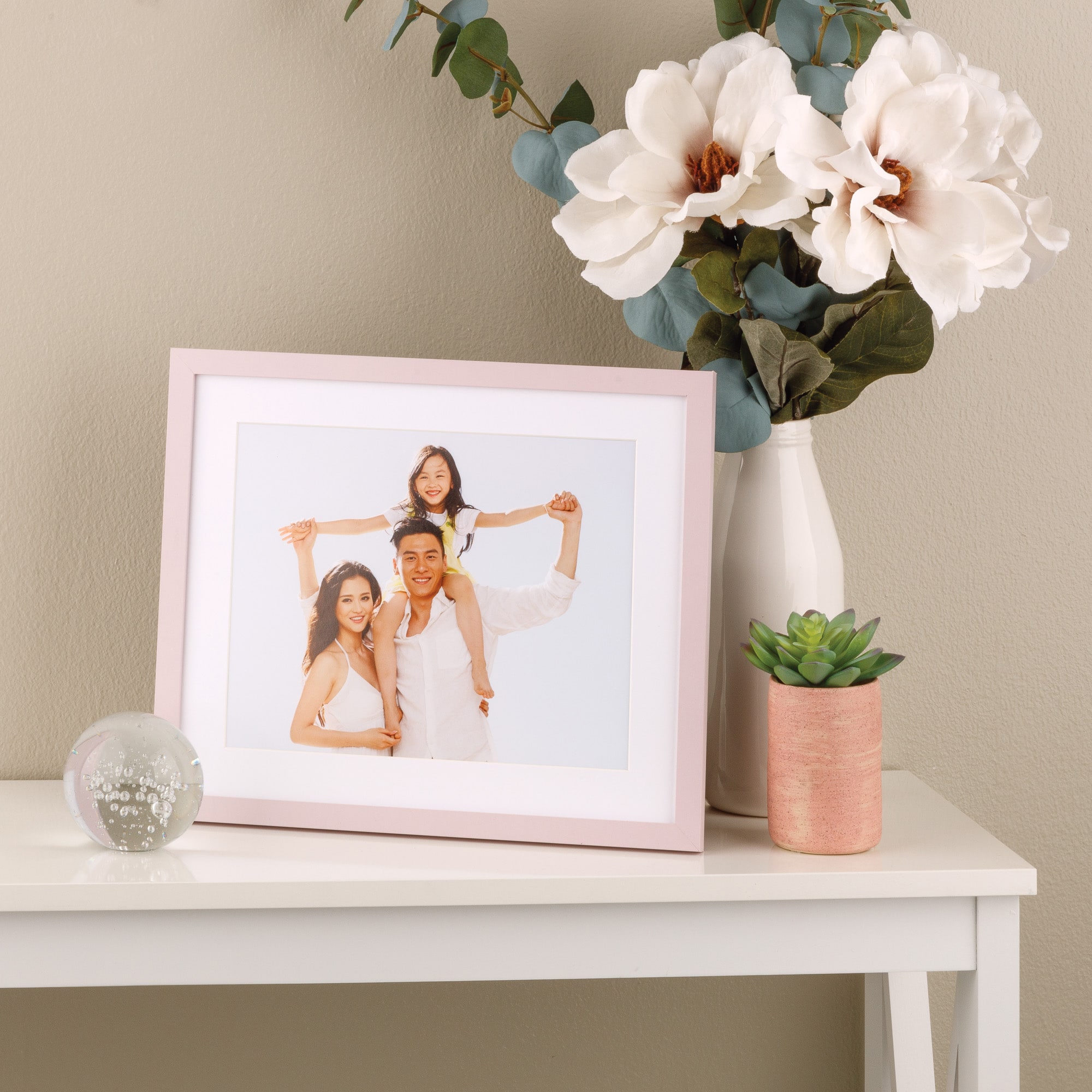 Pink Linear 8&#x22; x 10&#x22; Frame with Mat, Simply Essentials&#x2122; by Studio D&#xE9;cor&#xAE;