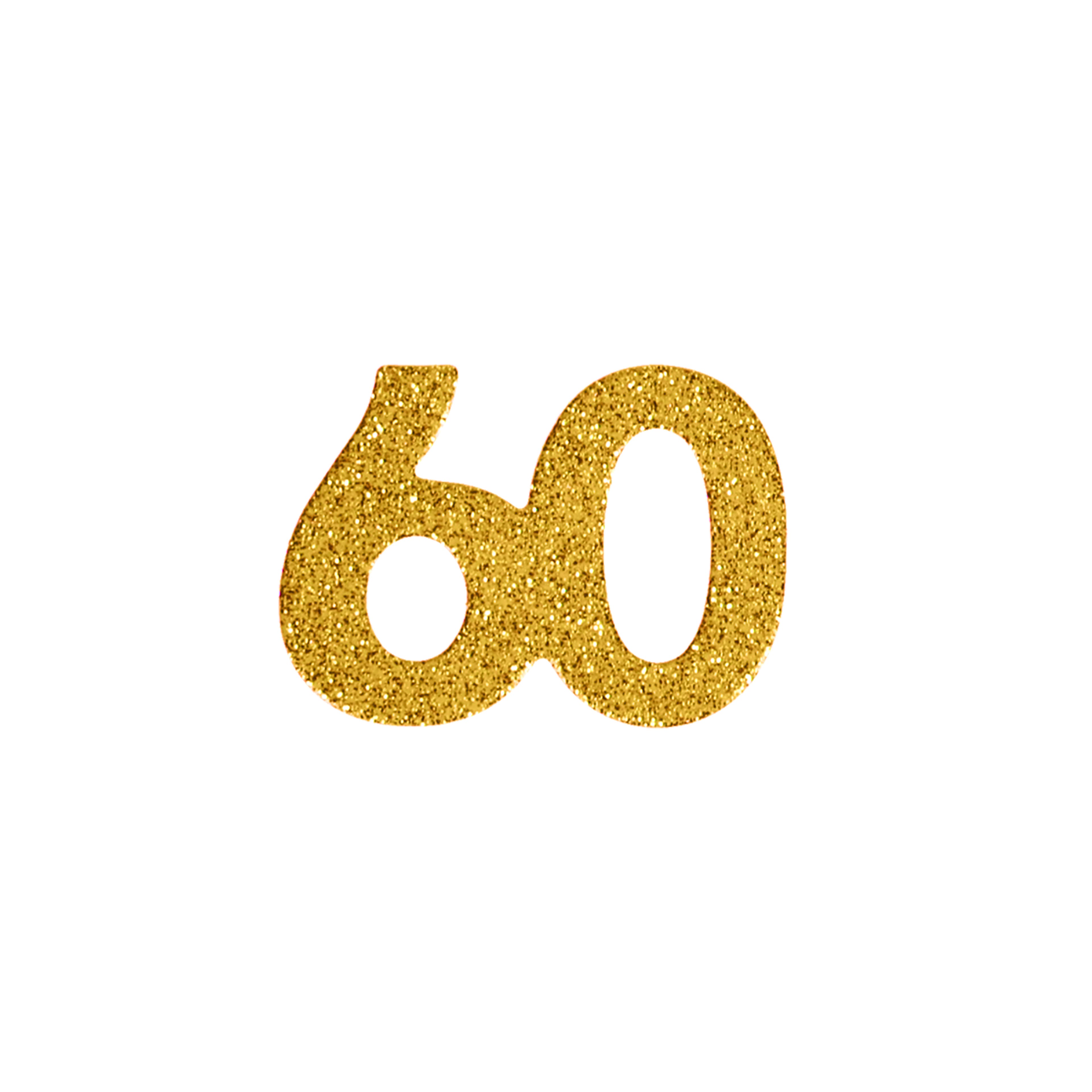 2&#x22; Gold 60 Glitter Confetti, 20ct. by Celebrate It&#x2122;