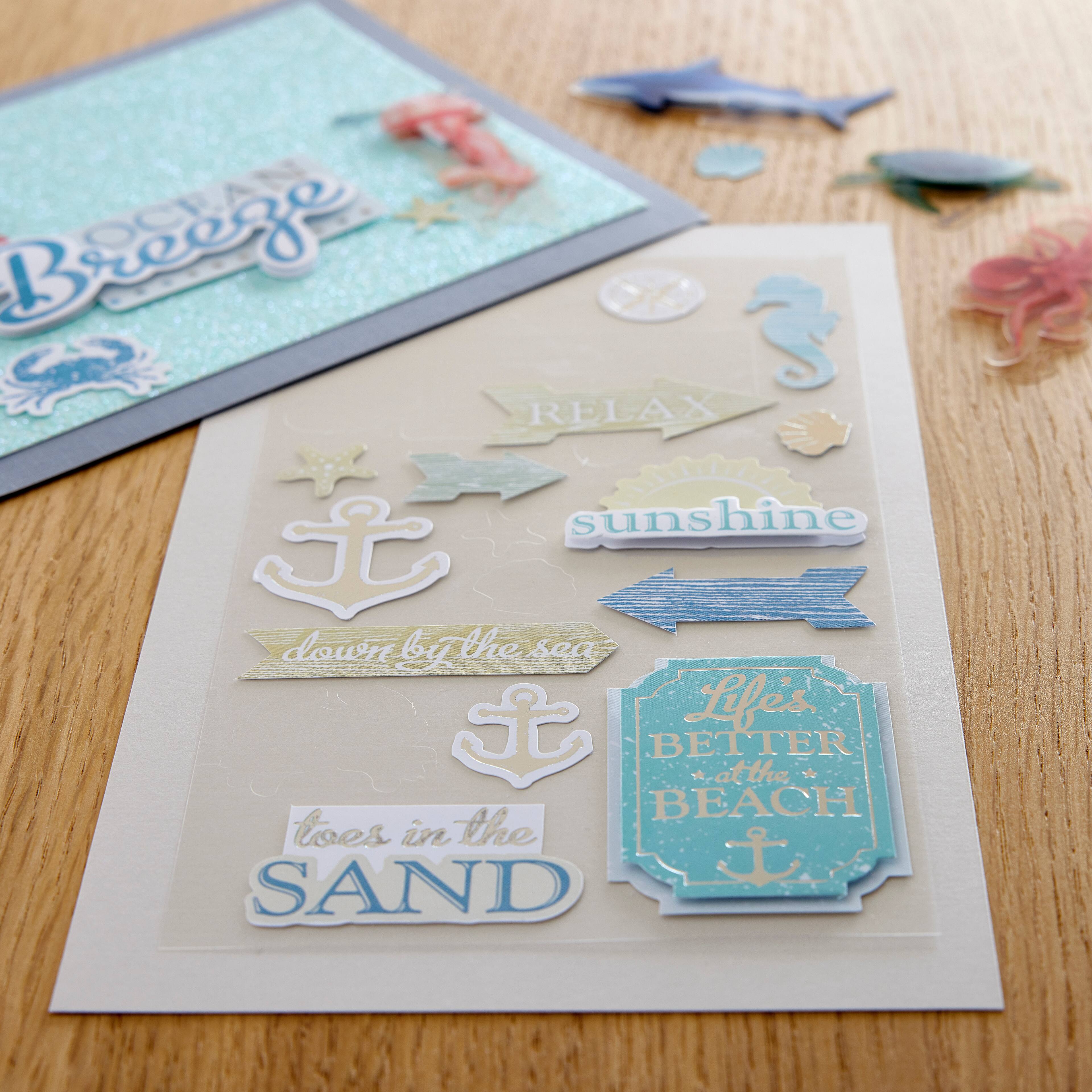 12 Pack: Ocean Breeze Stickers by Recollections&#x2122;