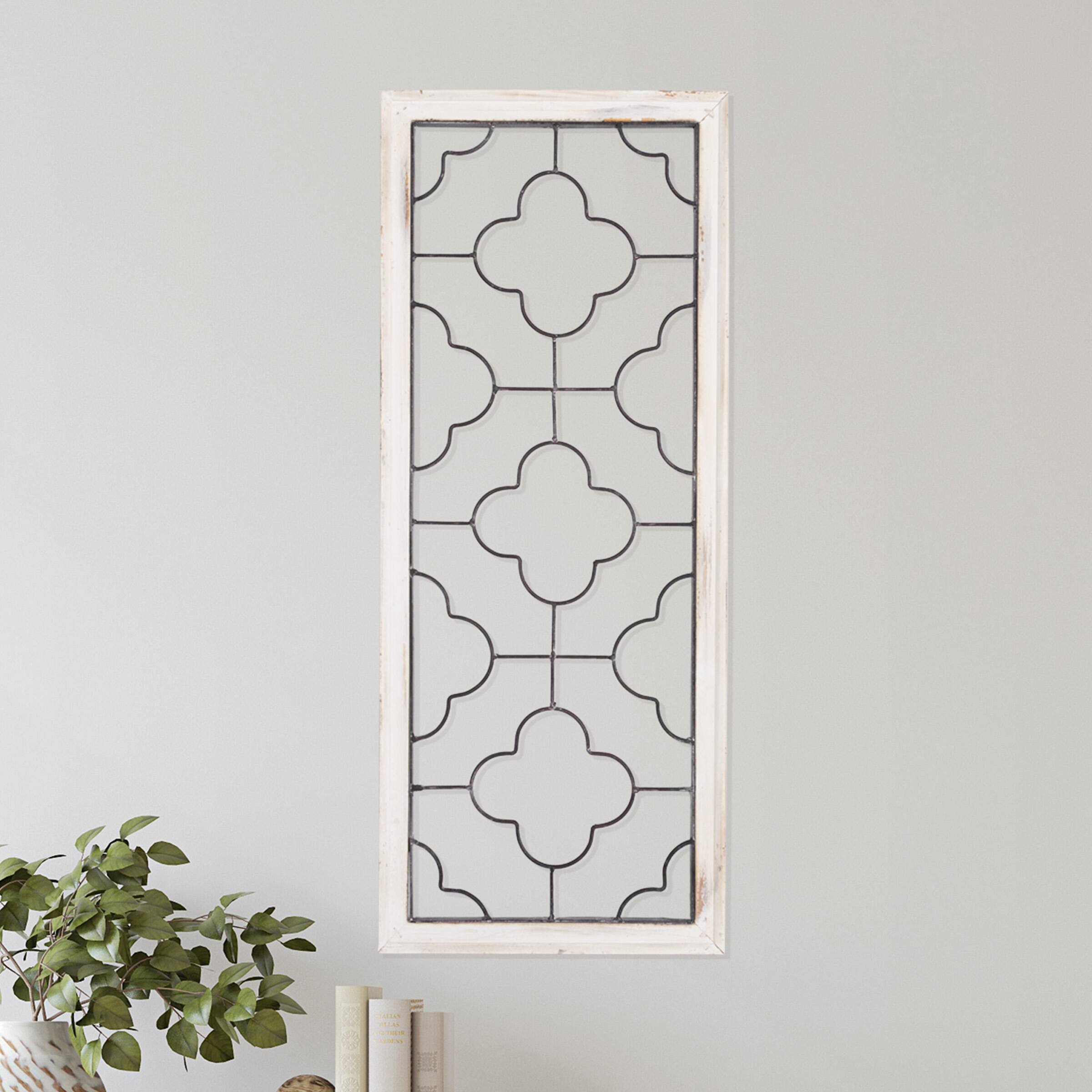 Hastings Home 31&#x22; Metal &#x26; Wood Clover Wall Panel