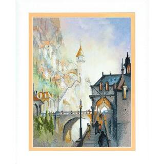 Charivna Mit Kit Punto Croce No493C – 'Alba' – 27x22 Cm, Tela Aida 16, Fili E Ago Inclusi