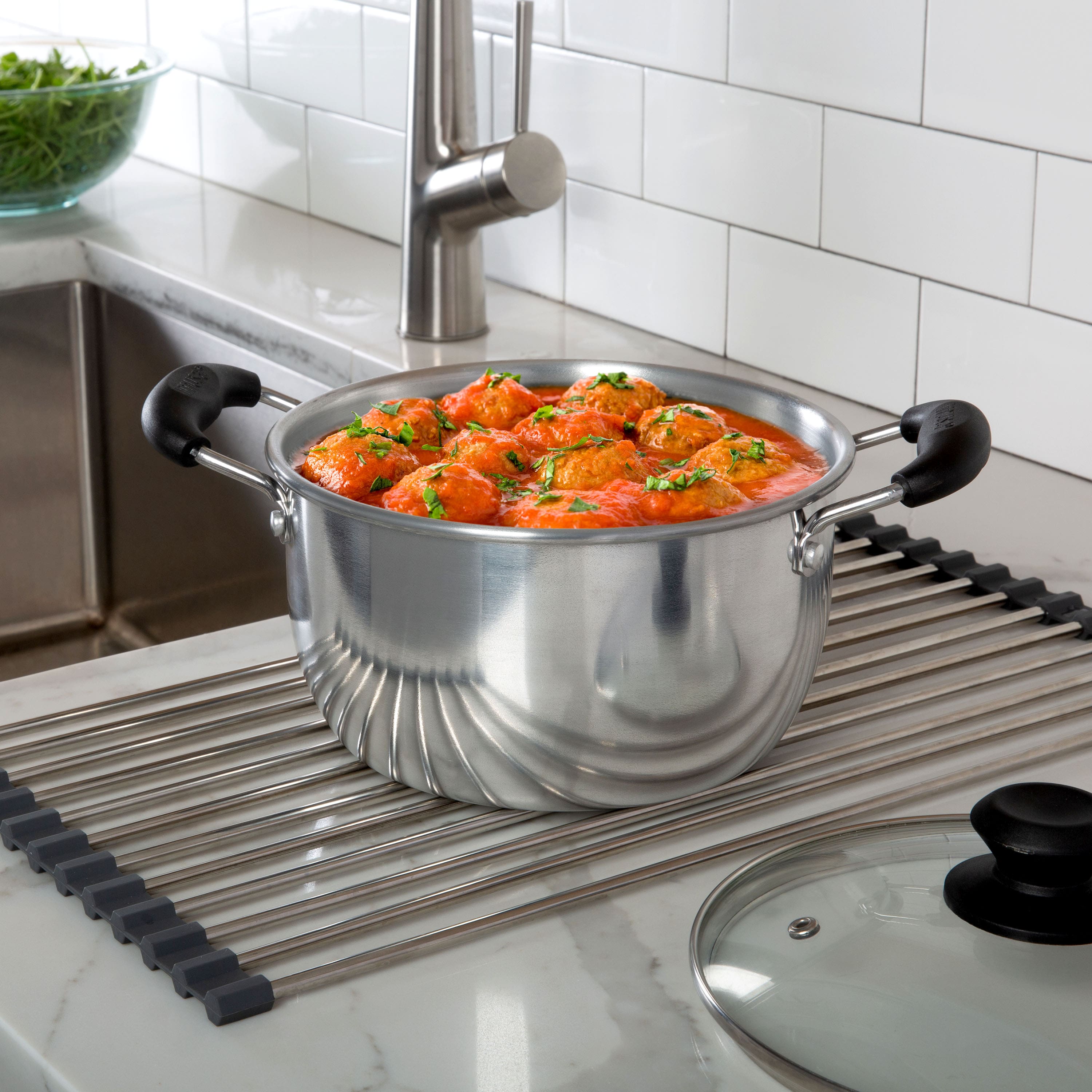 Kitchen Details Roll Up Over the Sink Drying Rack