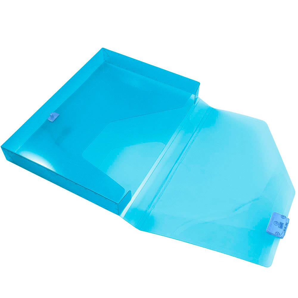 JAM Paper Blue Plastic Box Portfolio