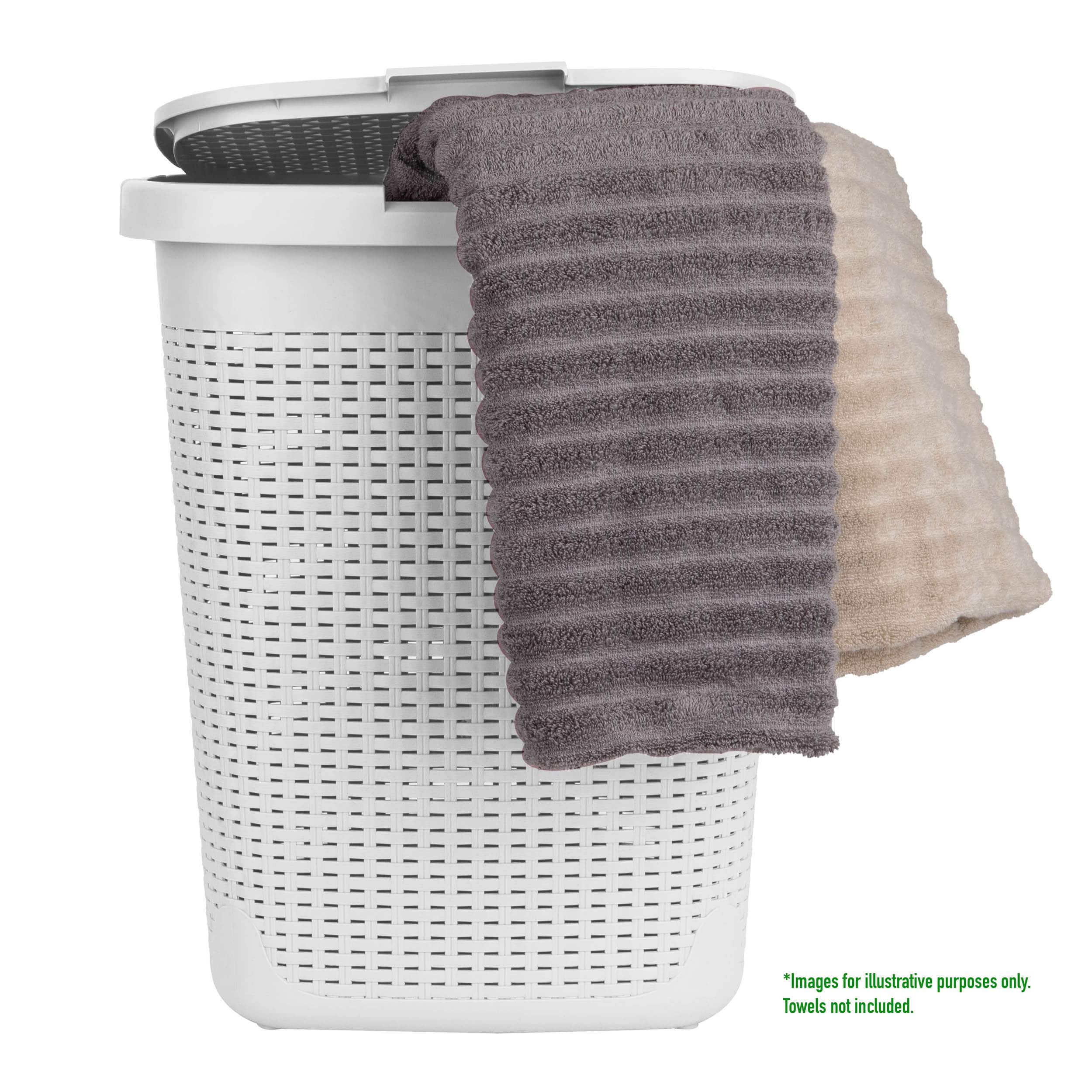 Mind Reader 21'' Hamper Laundry Basket with Cutout Handles