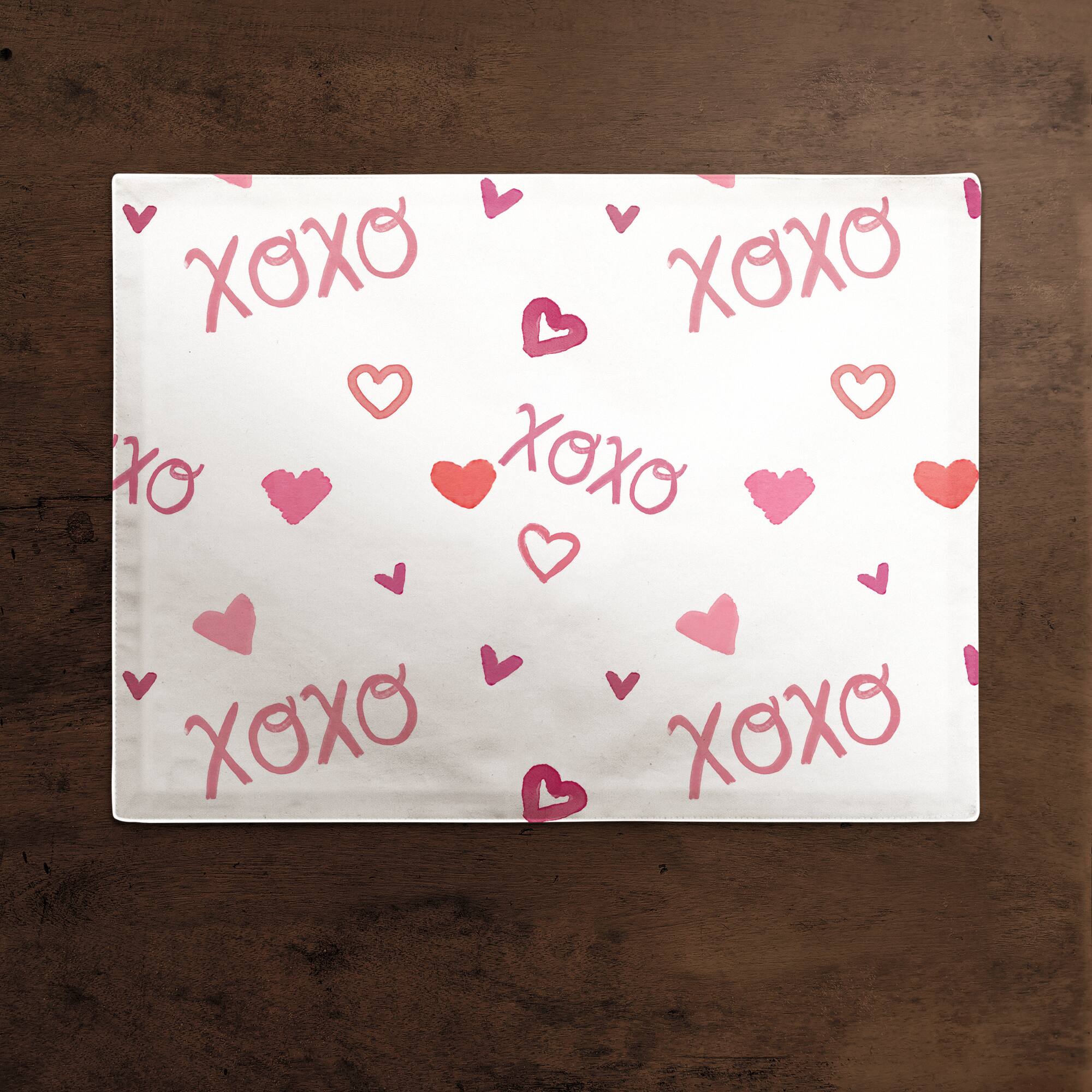 XOXO Pattern 18&#x22; x 14&#x22; Cotton Twill Placemat