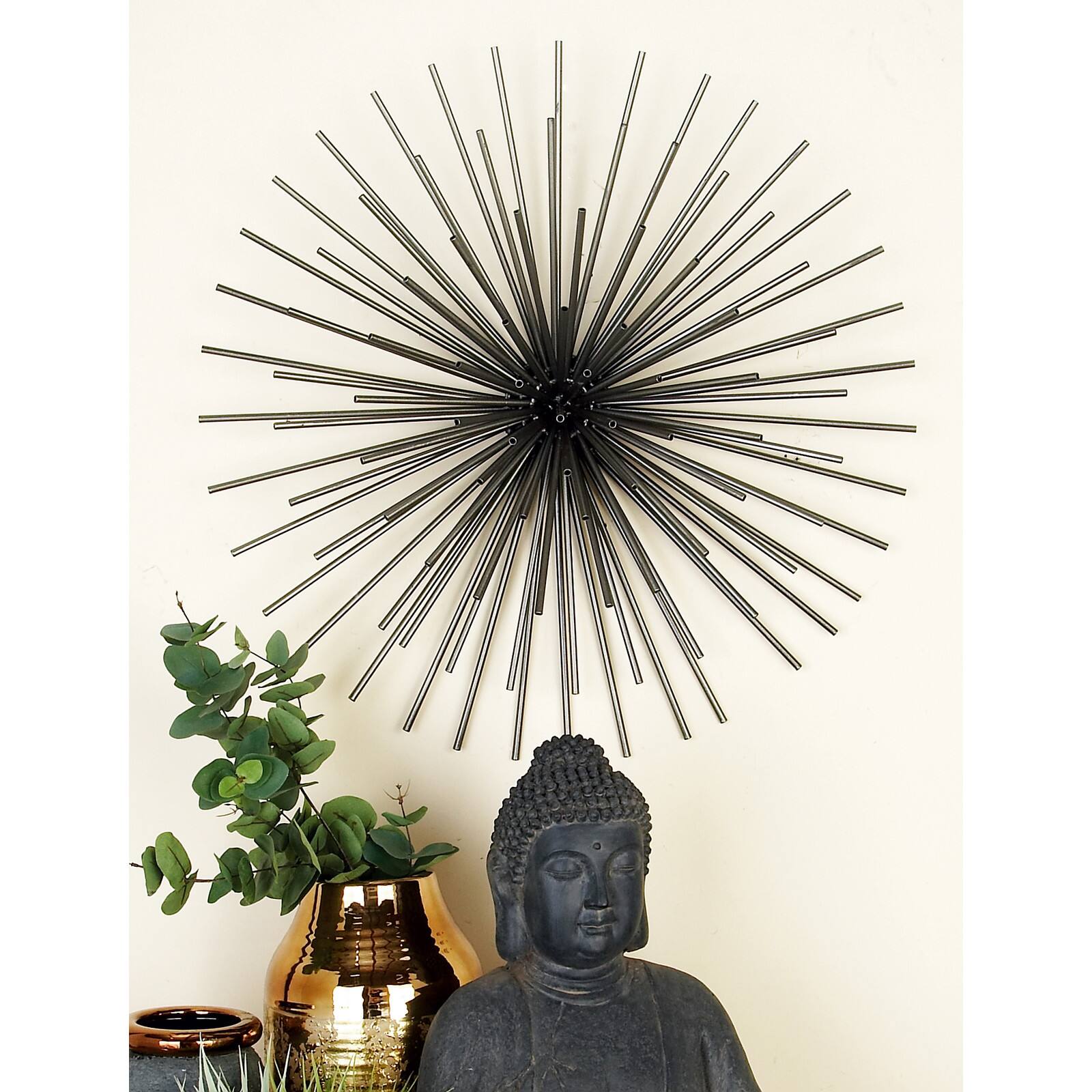 Black Metal Contemporary Wall D&#xE9;cor Set, 3ct.