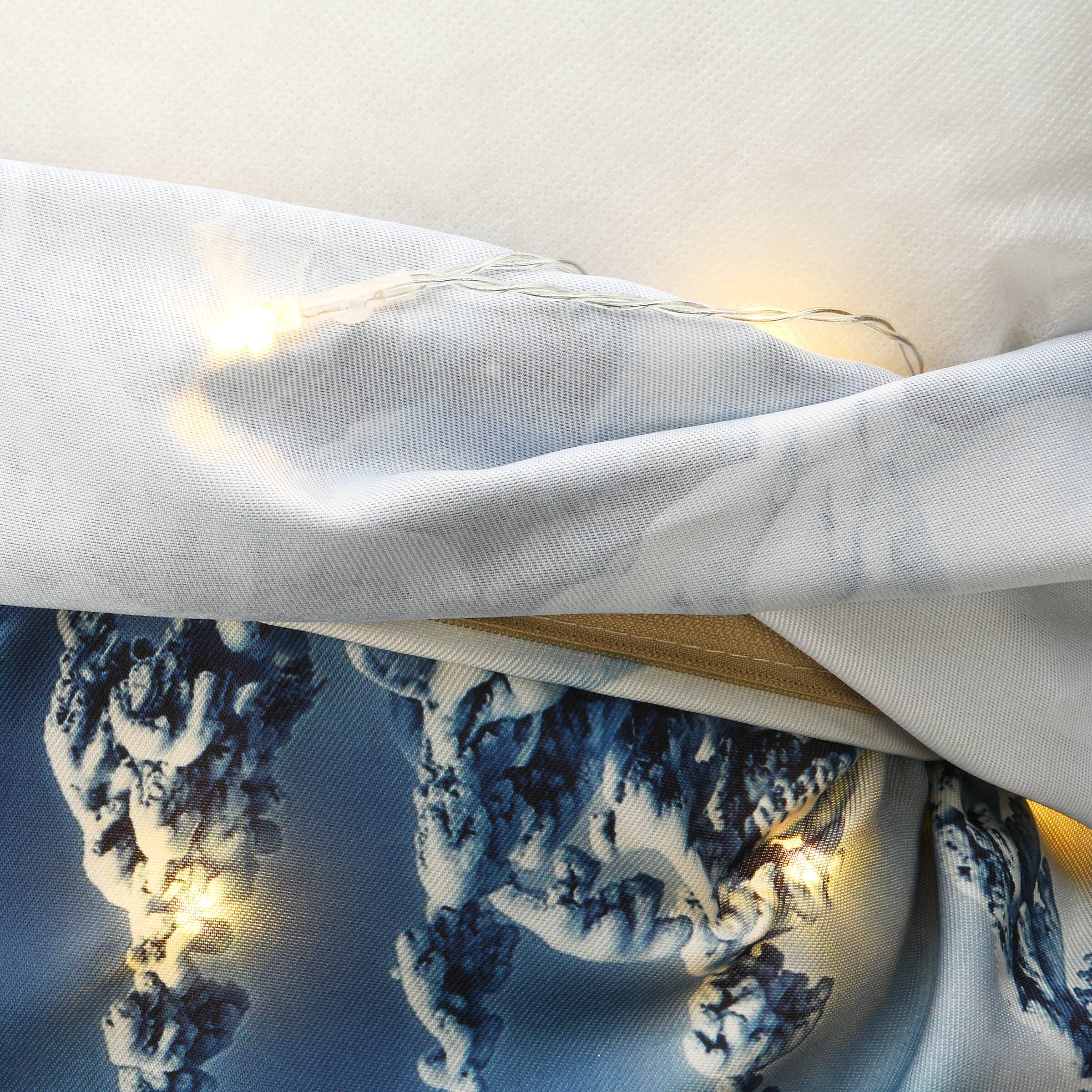 Winter Scene Pillow with LED Lights