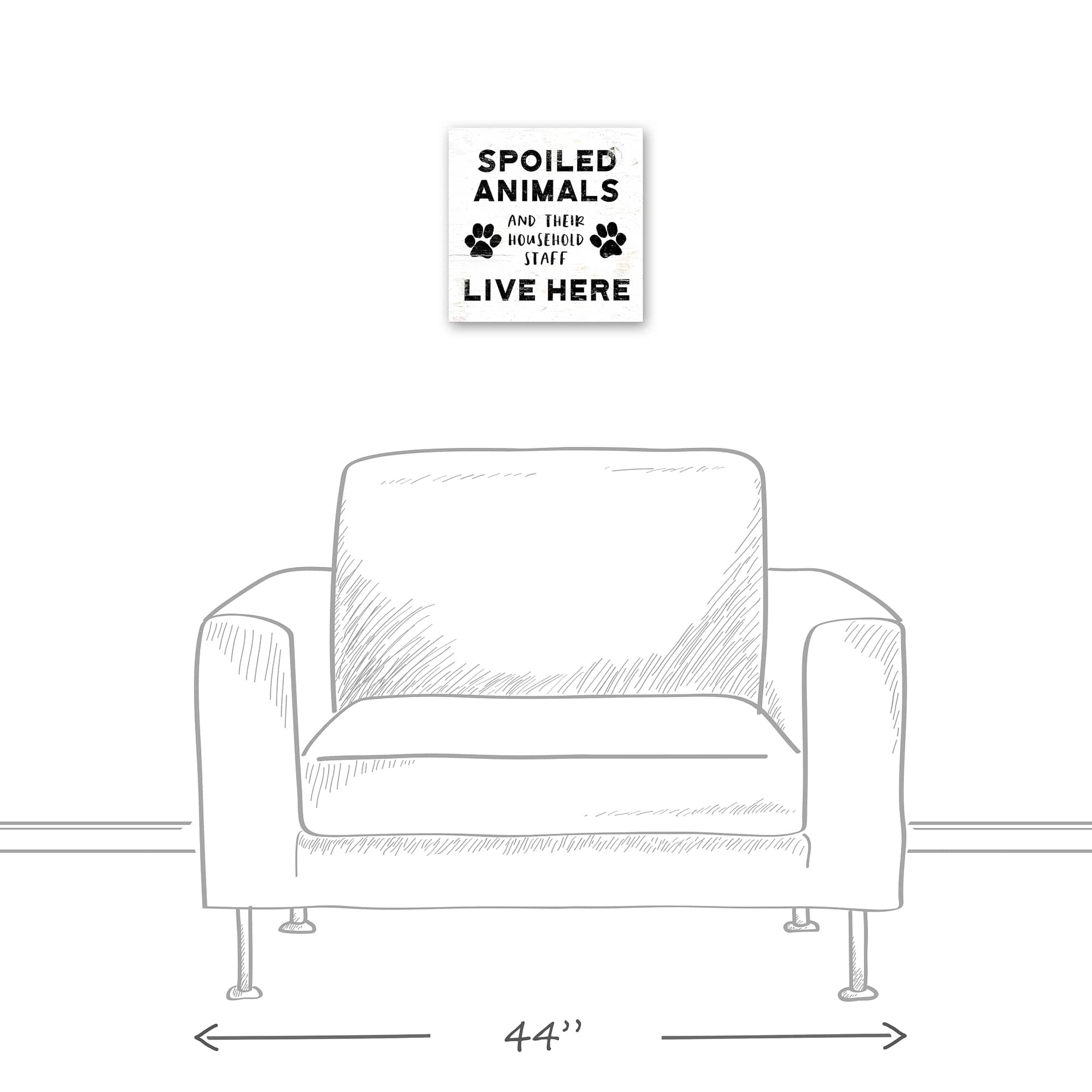 Spoiled Animals Live Here Canvas Wall Art
