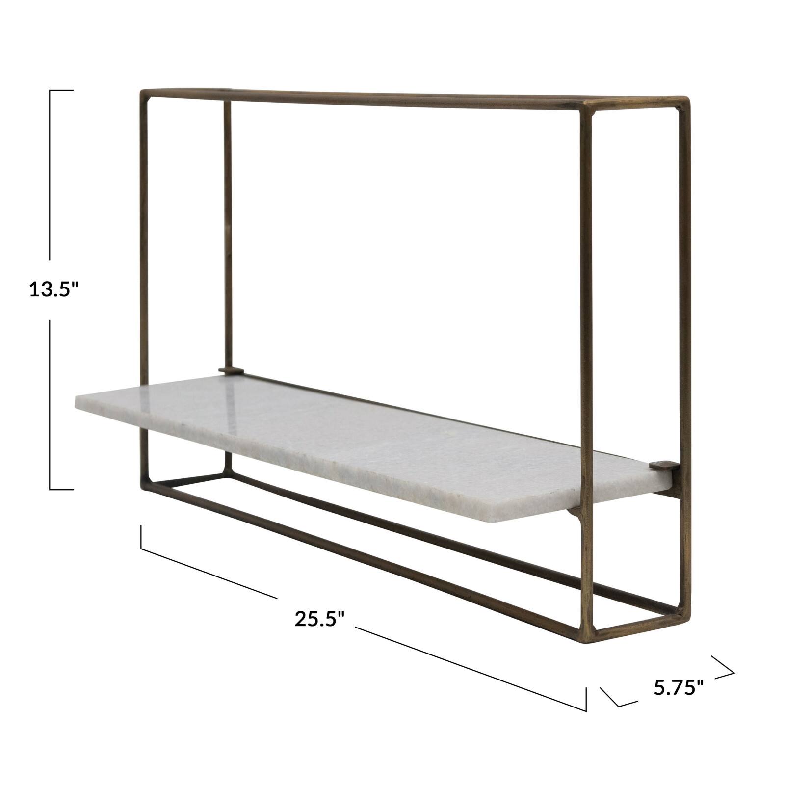 Metal & White Marble Wall Shelf Floating Shelves Michaels
