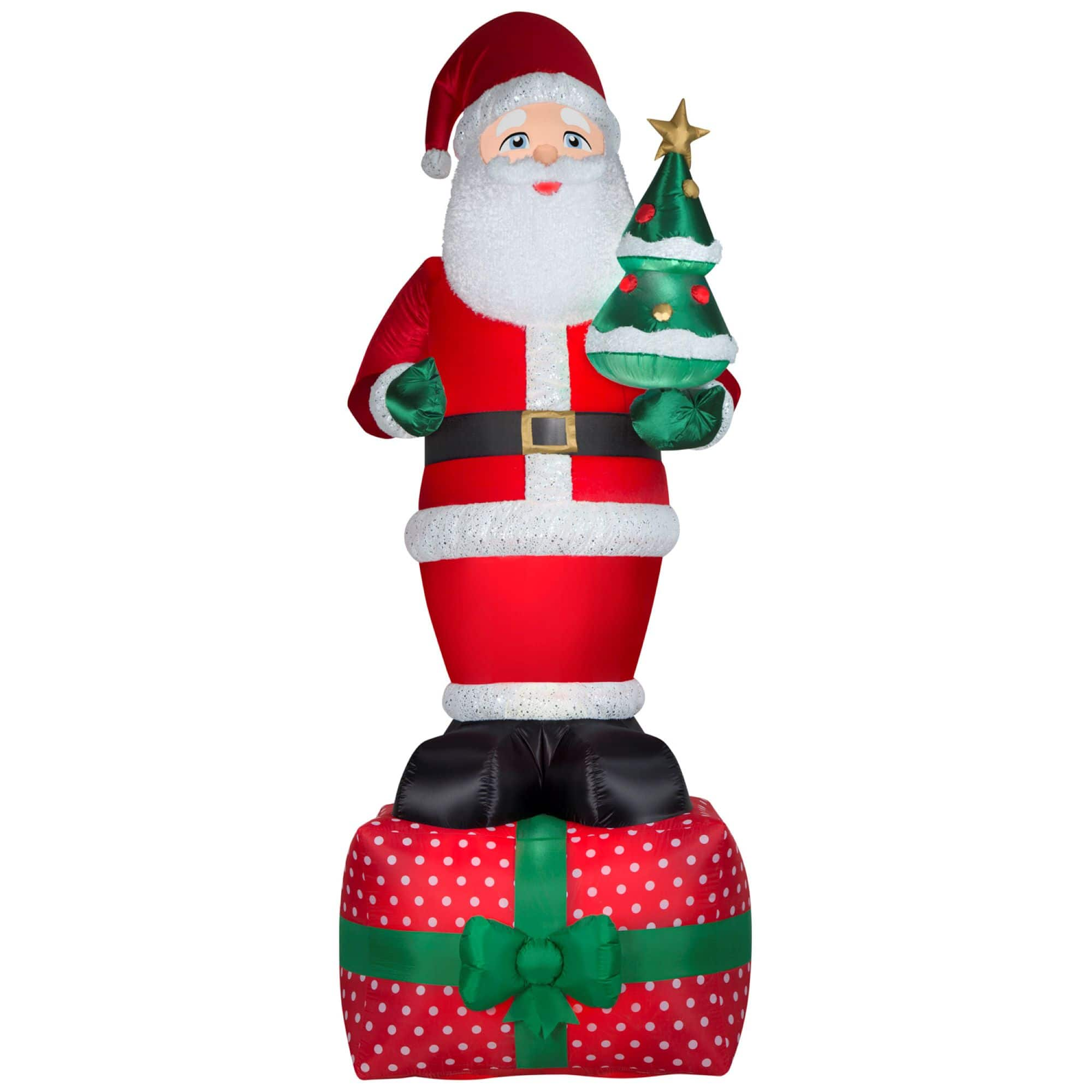 Airblown&#xAE; 10ft. Christmas Inflatable Luxe Santa on Gift Box