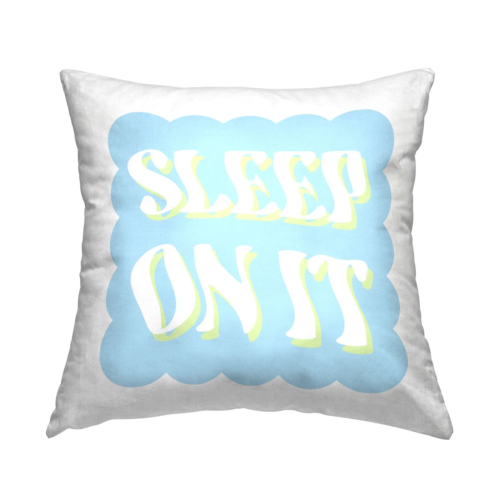 Stupell Industries Sleep On It Wavy Retro Phrase Cloud Text Throw Pillow, 18" x 18"