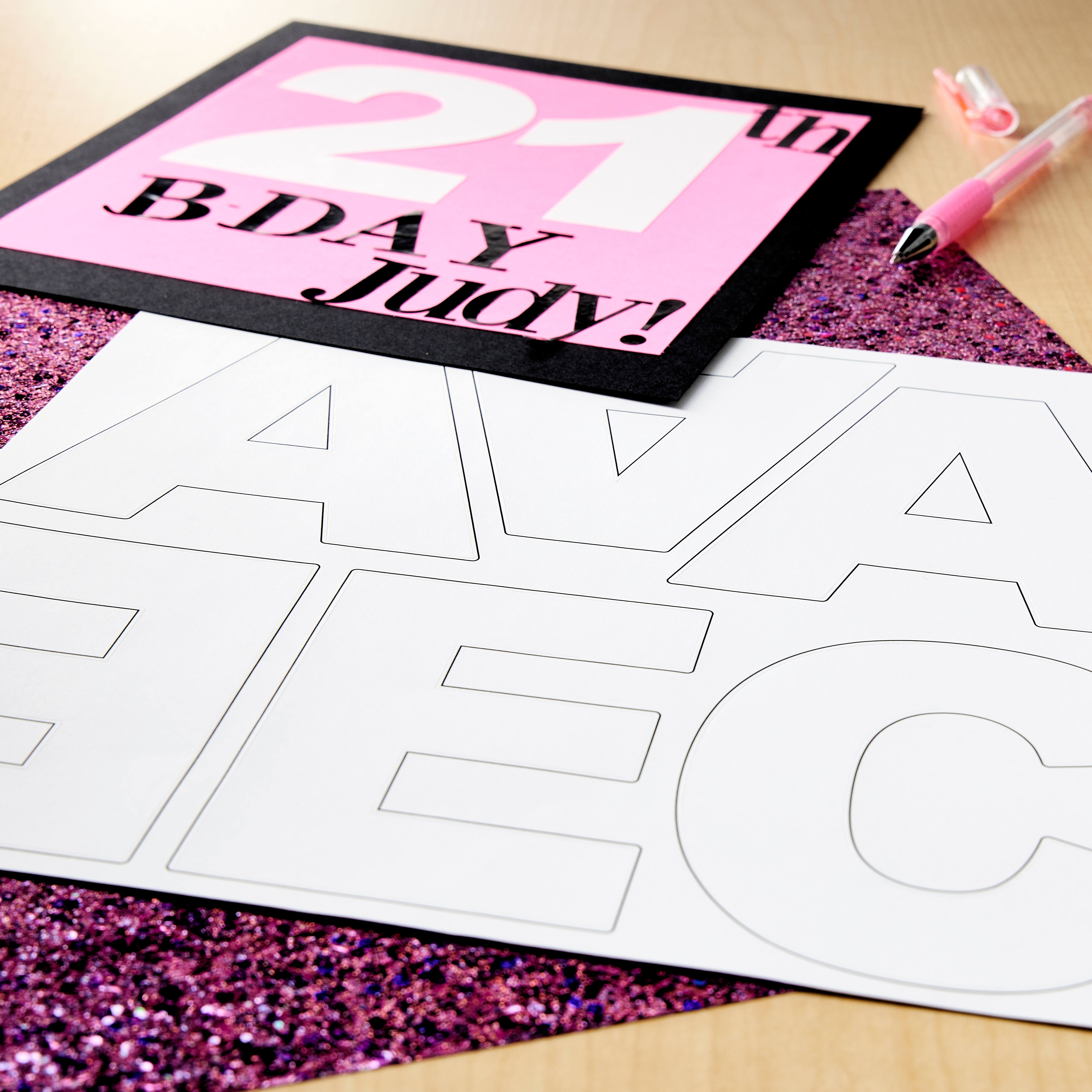 Large White Block Alphabet Stickers by Recollections™