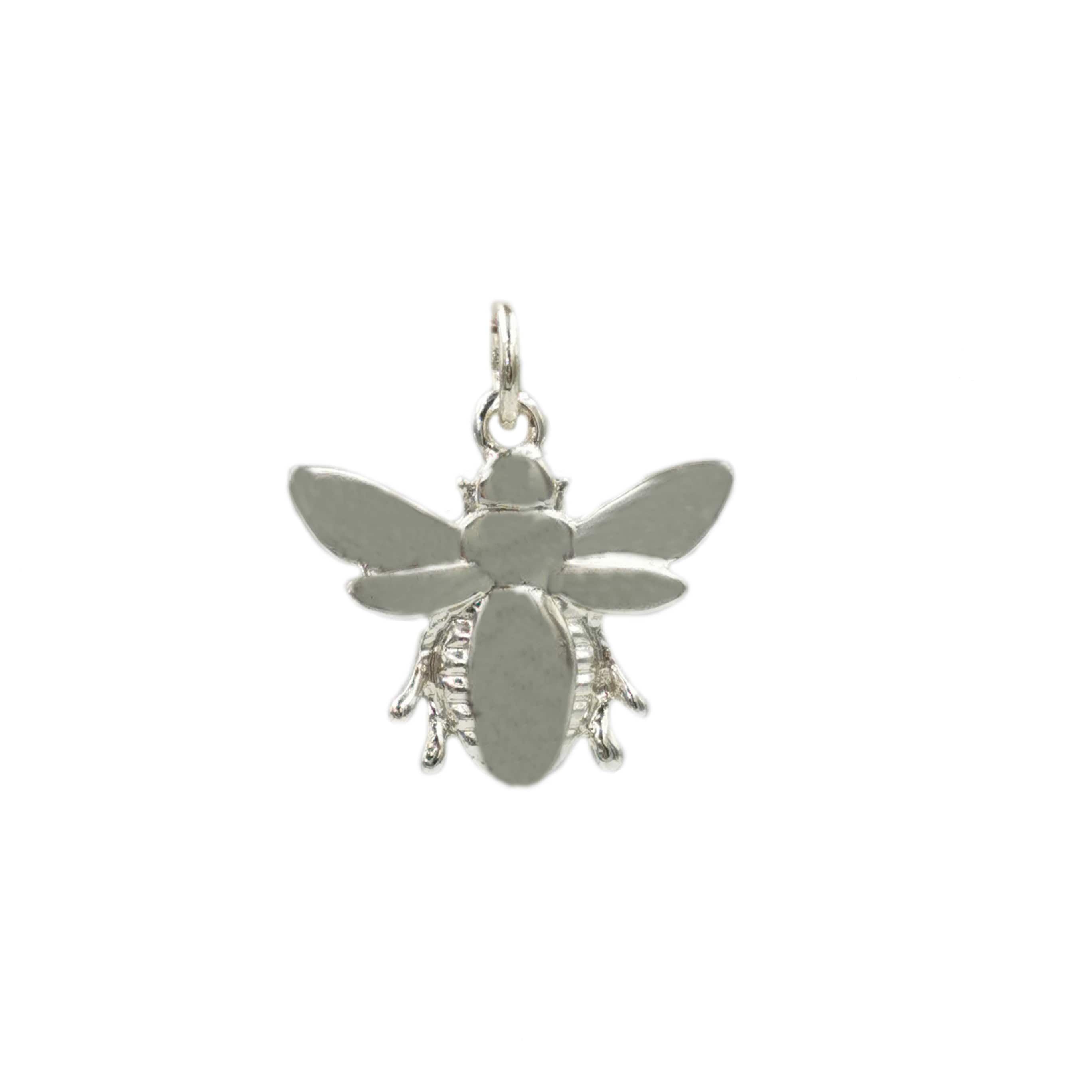 Charmalong&#x2122; Antique Silver Plated Bee Charm by Bead Landing&#x2122;
