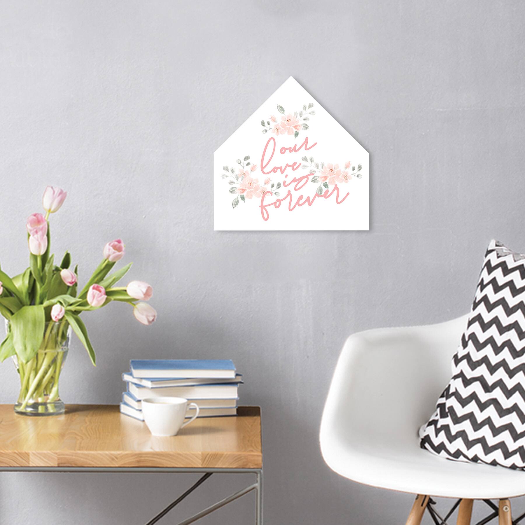 Our Love Forever House Shaped Canvas