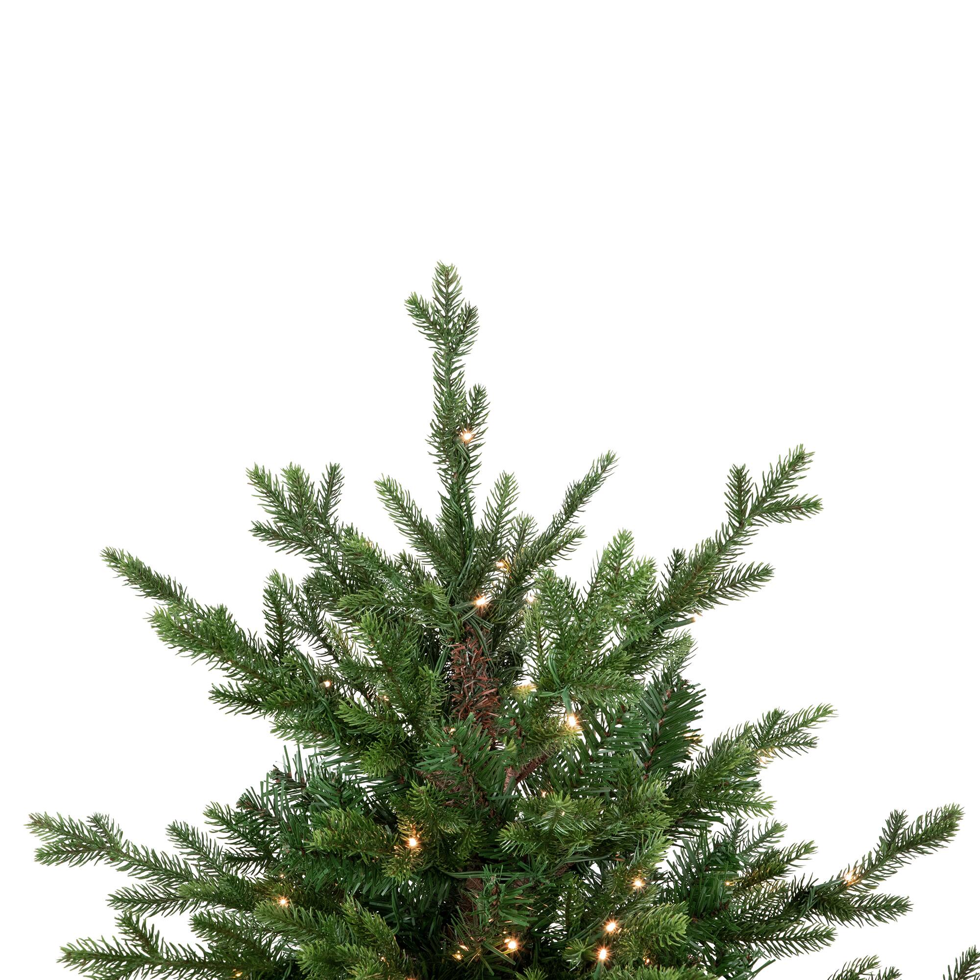 6ft. Pre-Lit Deluxe Russian Pine Artificial Christmas Tree in Planter, Warm White LED Lights