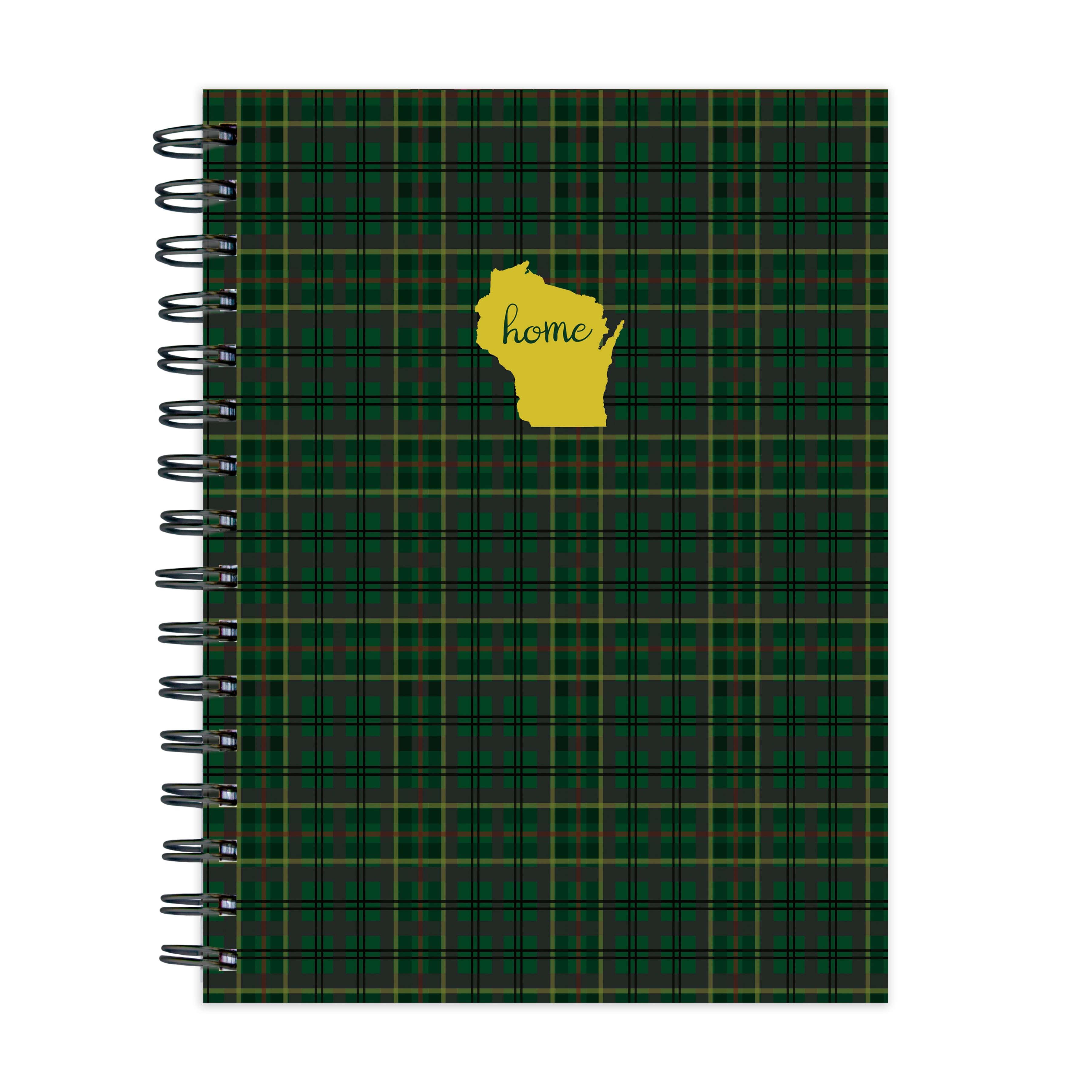 TF Publishing Wisconsin Green Plaid Journal