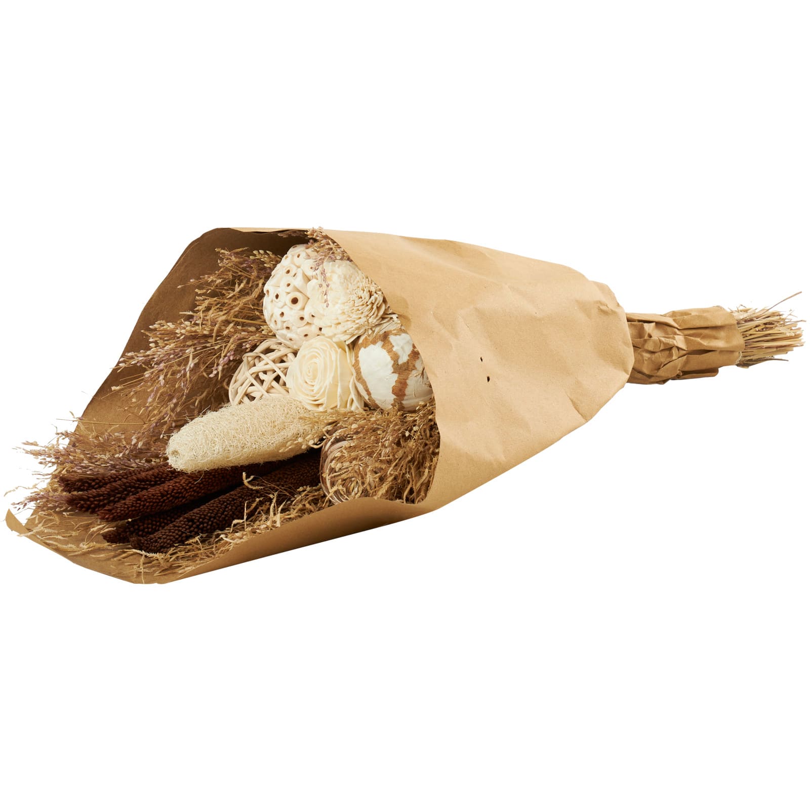 Beige Dried Mixed Foliage Arrangement