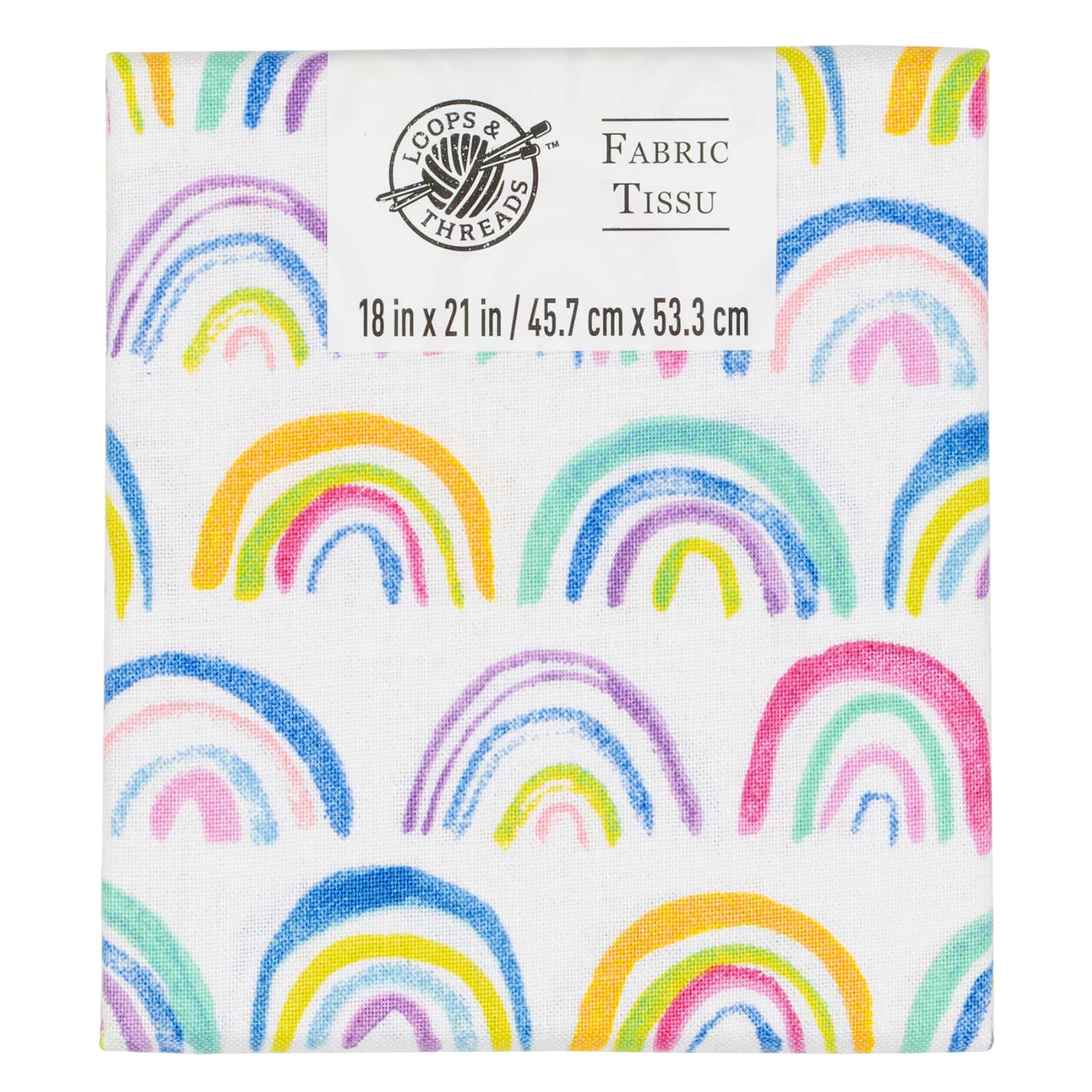 Multicolour Rainbow Cotton Fabric by Loops & Threads™