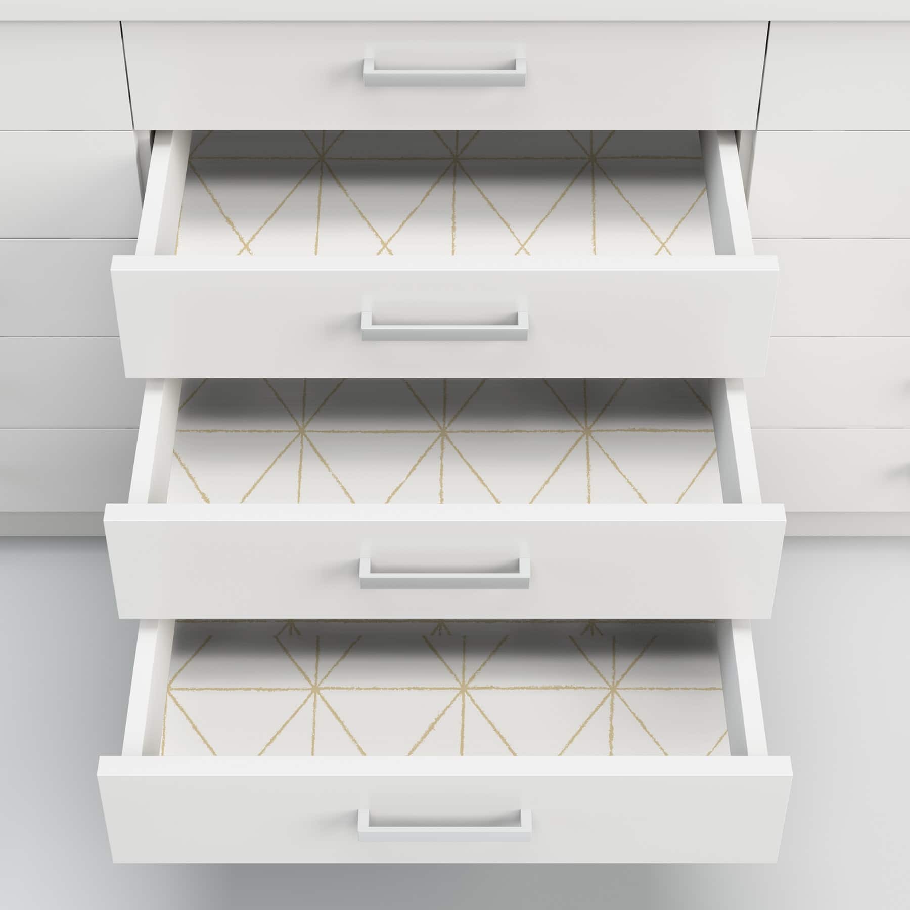 Wallpops White & Gold Get In Line Peel & Stick Wallpaper