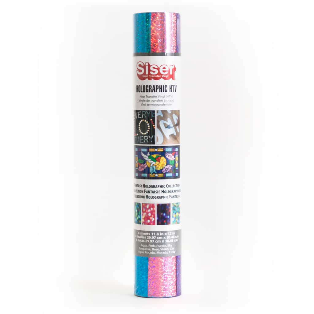 8 Pack Siser® Holographic Heat Transfer Vinyl Sampler, Fantasy Michaels