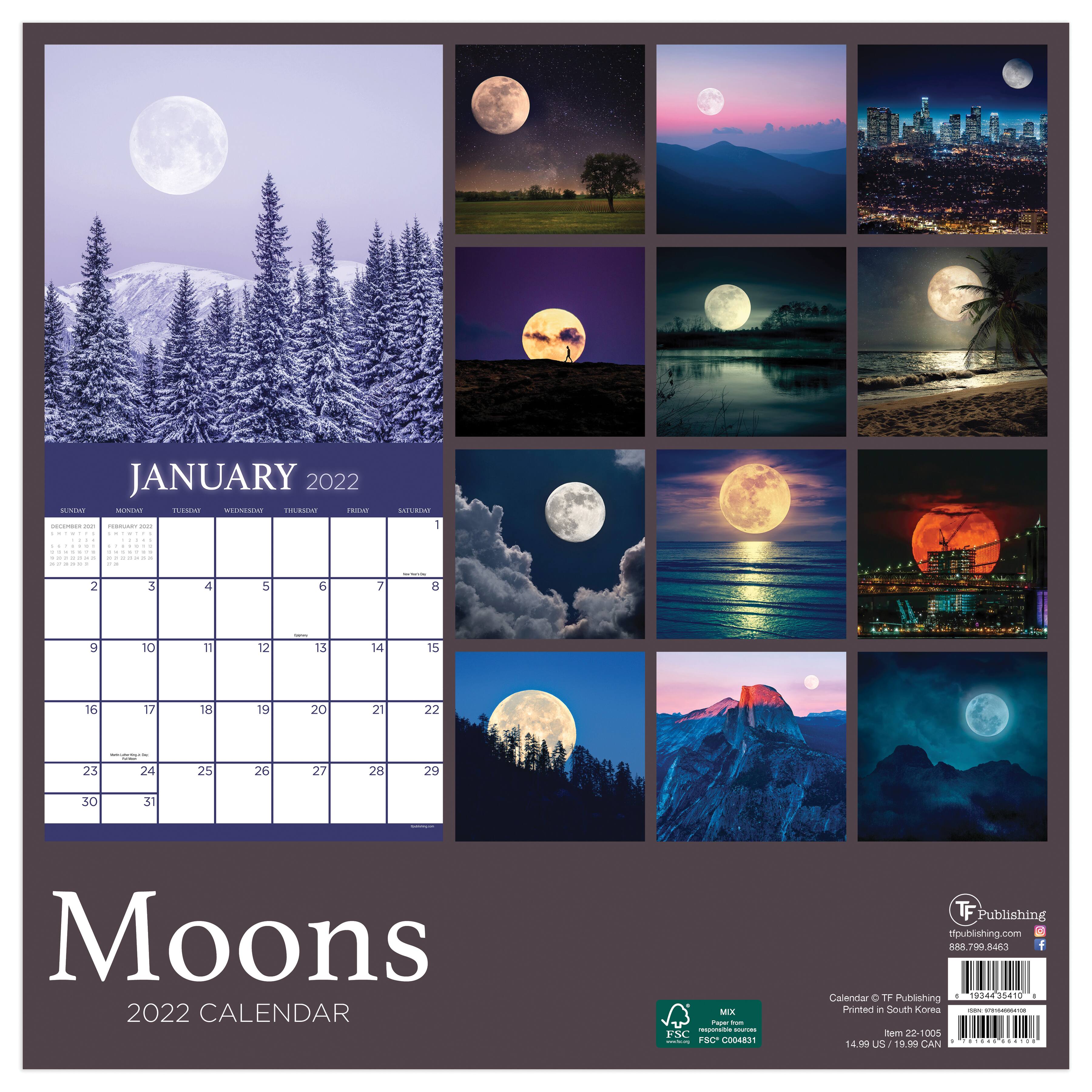2022 Moons Wall Calendar Michaels 2022 Moon Wall Calendar