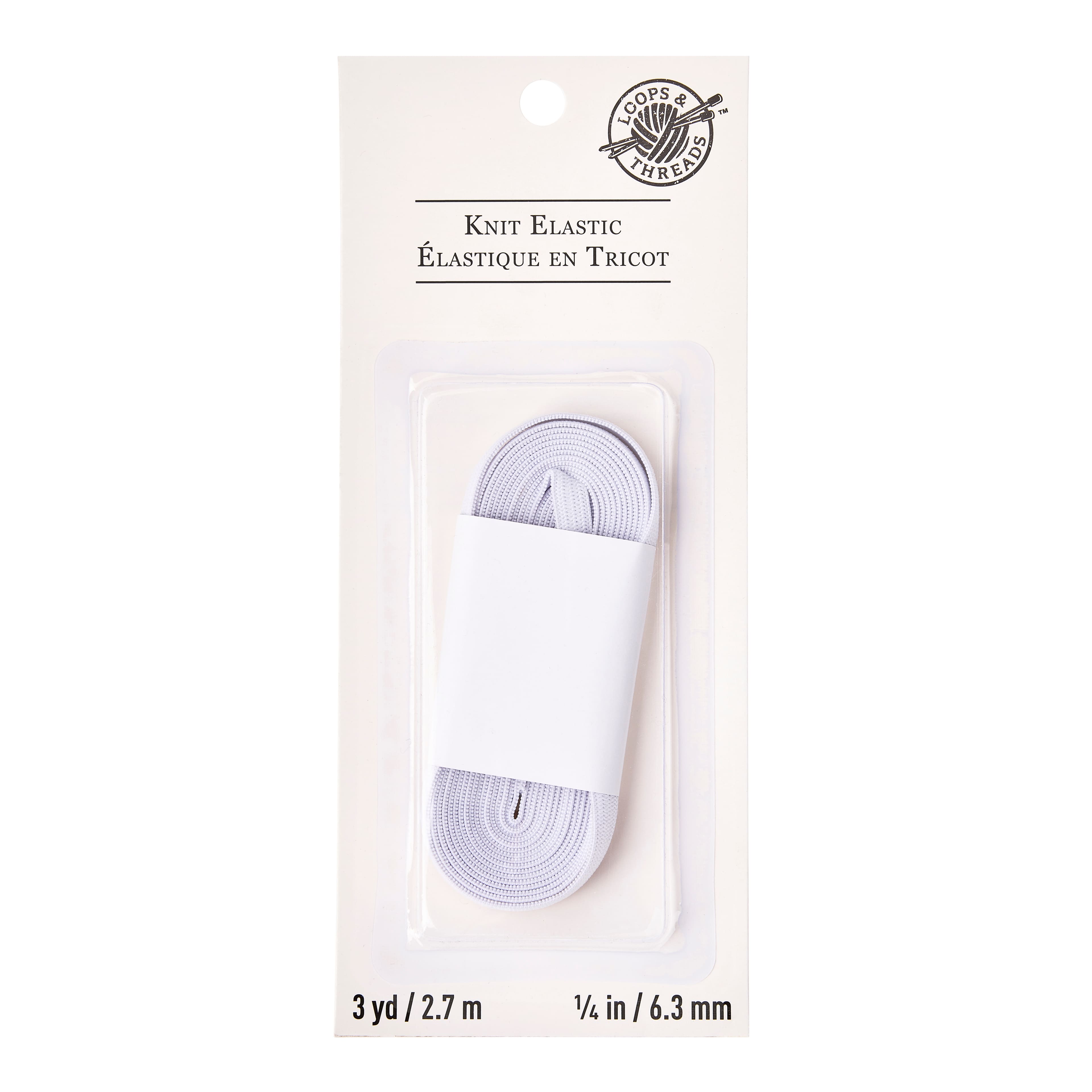 12 Pack: 1/4" White Knit Elastic by Loops & Threads™