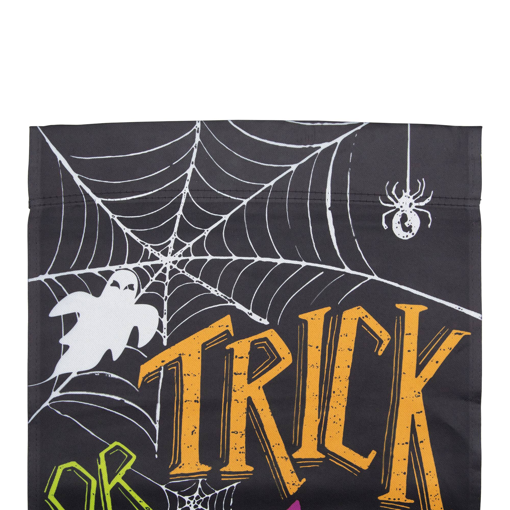 28" x 40" Spider Webs & Ghosts Trick or Treat Outdoor Garden Flag
