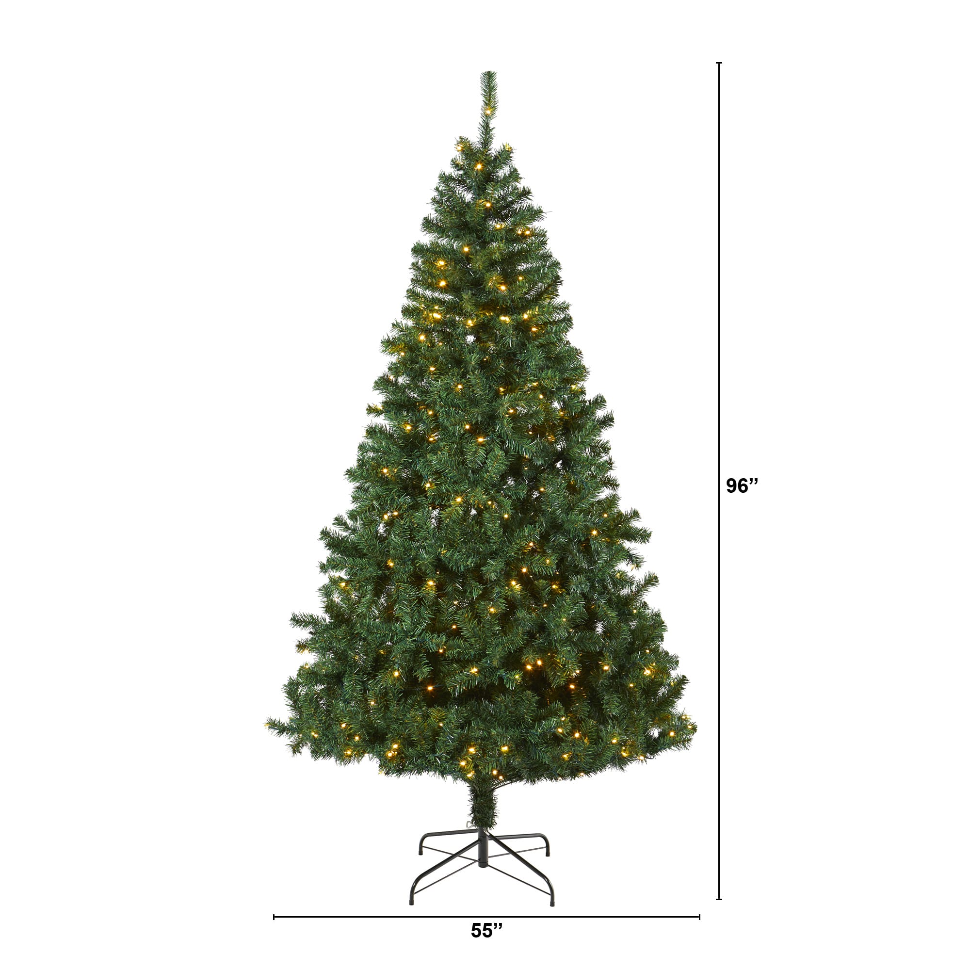 8ft. Pre-Lit Northern Tip Artificial Christmas Tree, Clear LED Lights