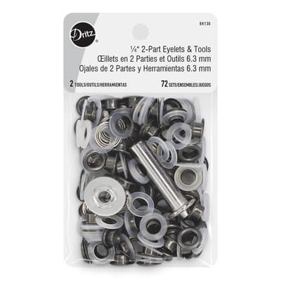 Lot Of 3 Dritz Eyelet Kit Tool, 6MM, 1/4", Plus Refills