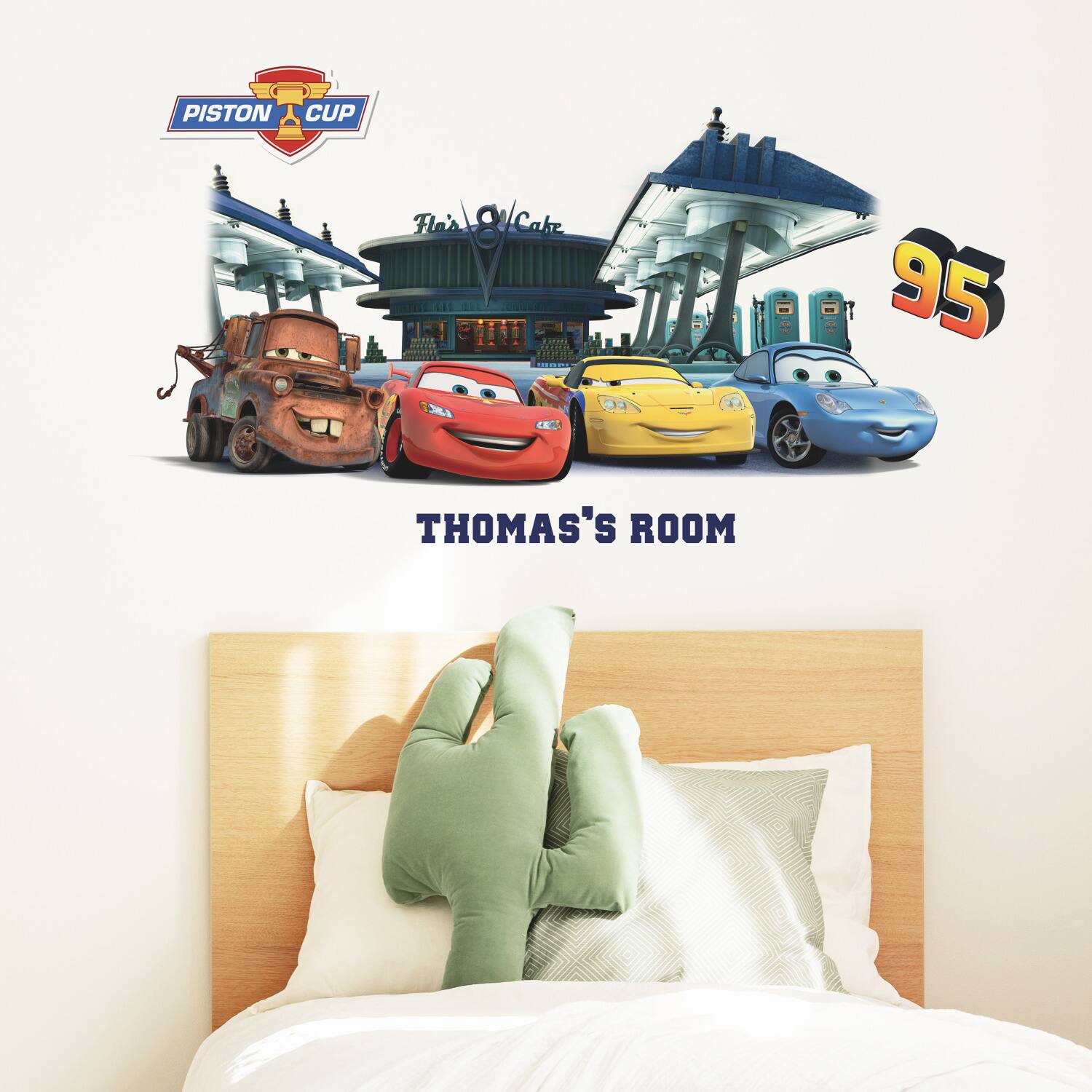 RoomMates Cars Peel & Stick Giant Wall Decal Set with Alphabet