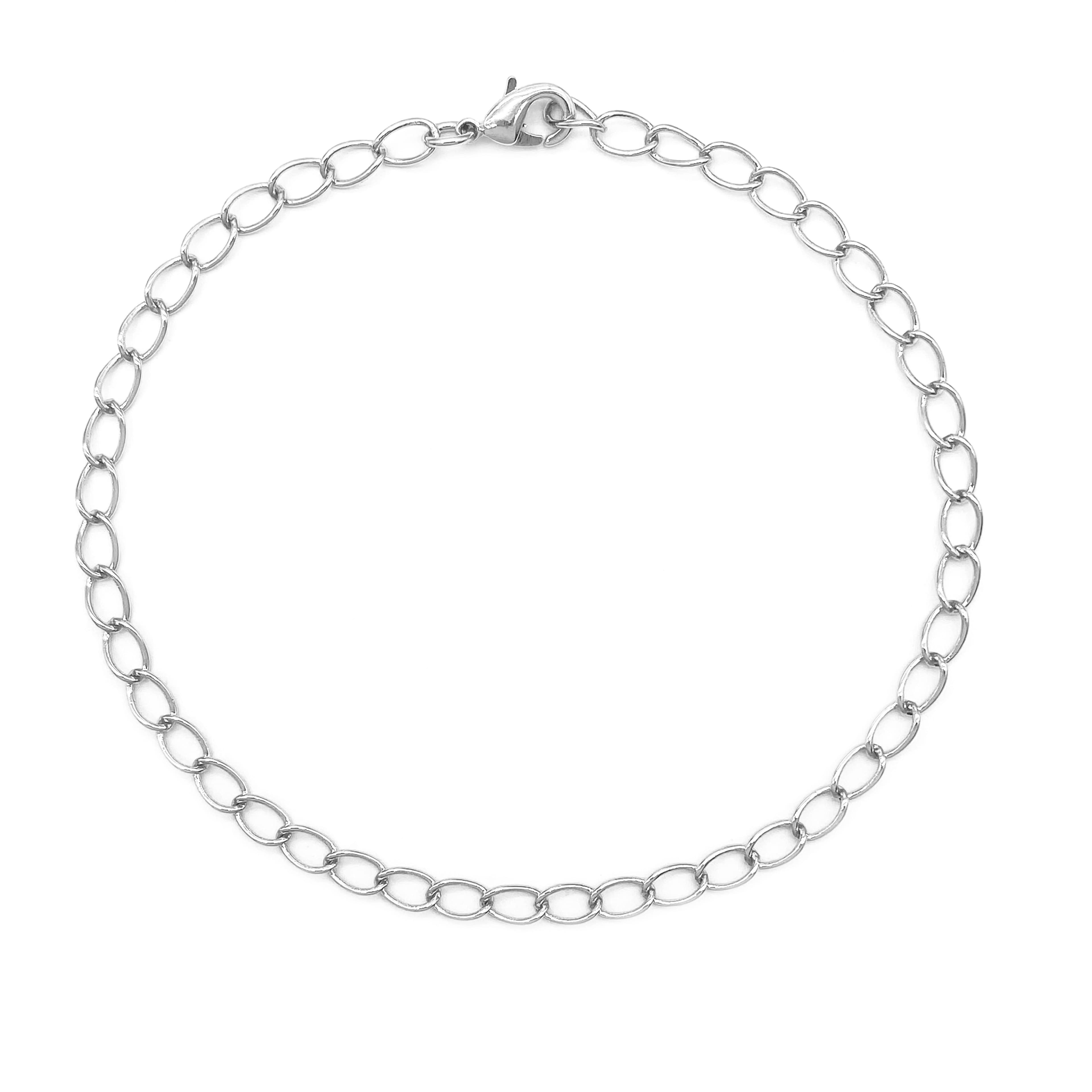 6 Pack: Sterling Silver Curb Bracelet by Bead Landing™