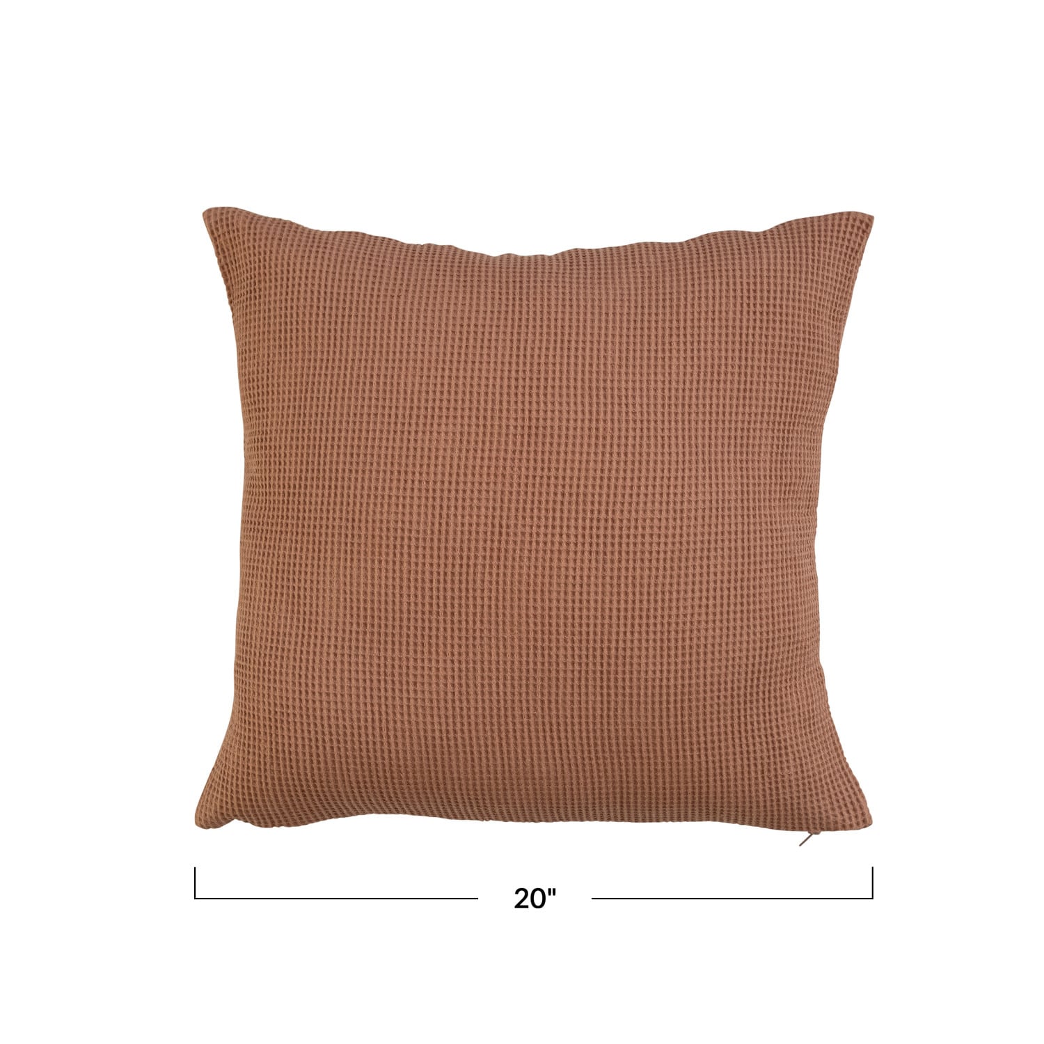Hello Honey® Terra Cotta Woven Linen & Cotton Waffle Pillow