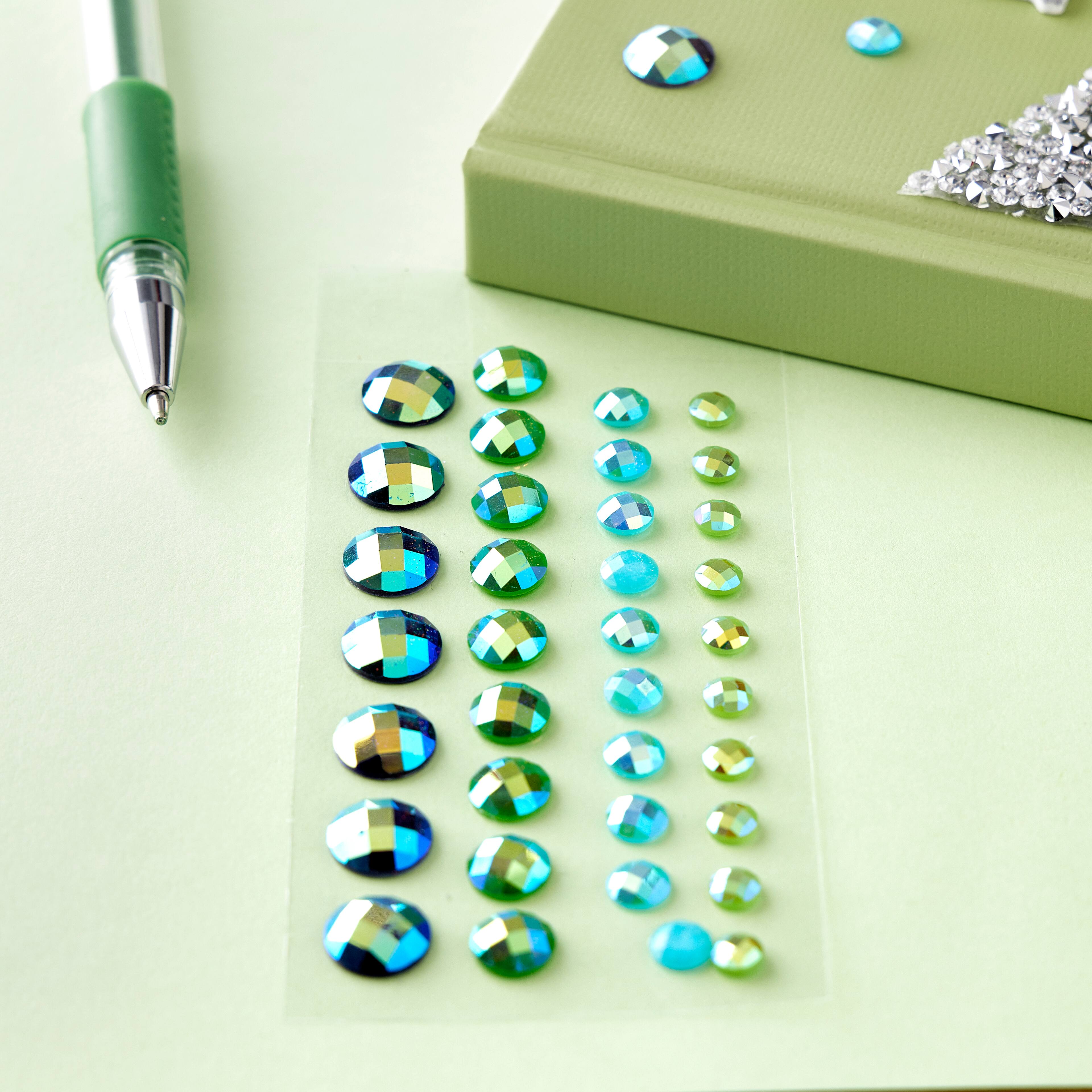 12 Pack: Blue Iridescent Gem Bling Stickers by Recollections™
