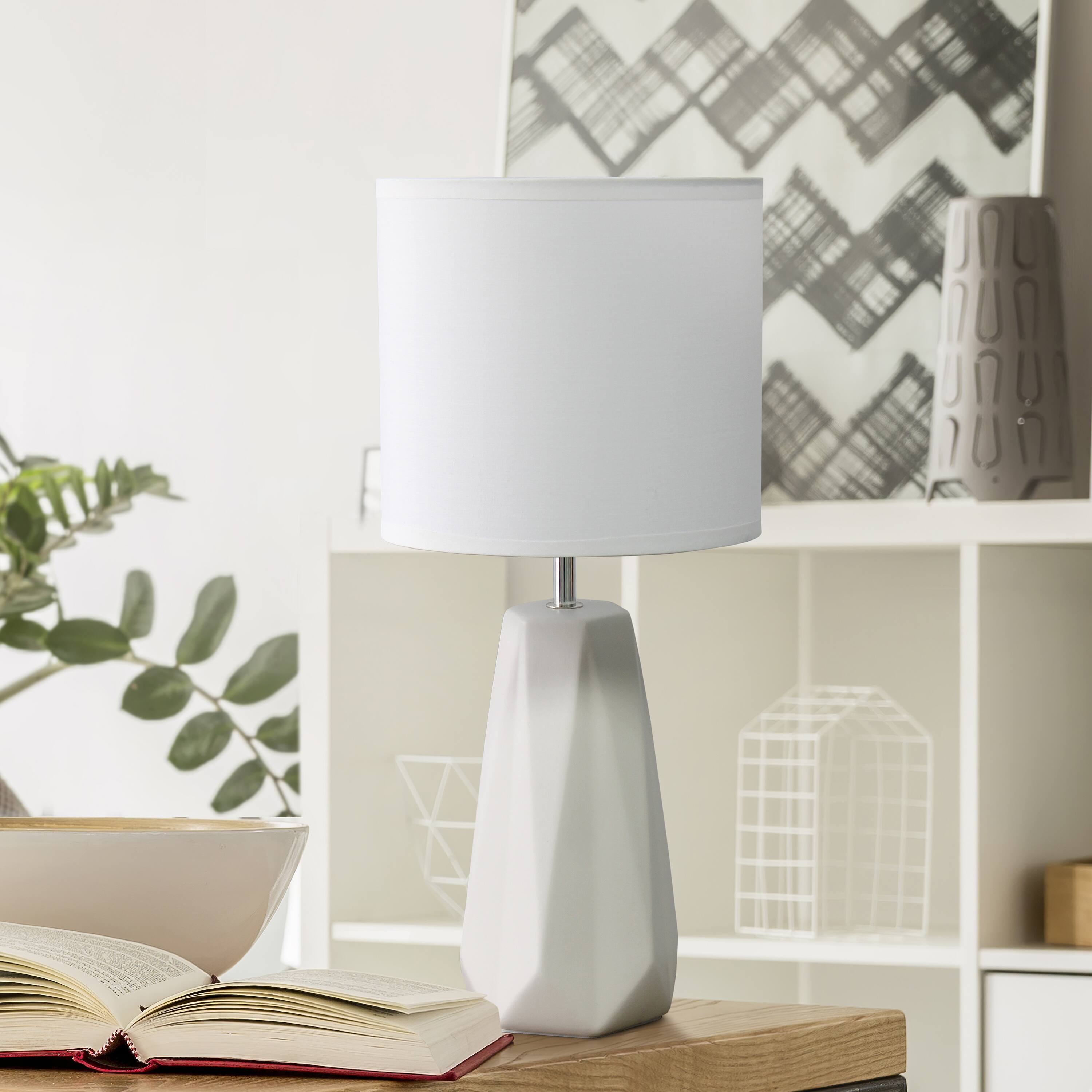 Simple Designs Ceramic Prism Table Lamp