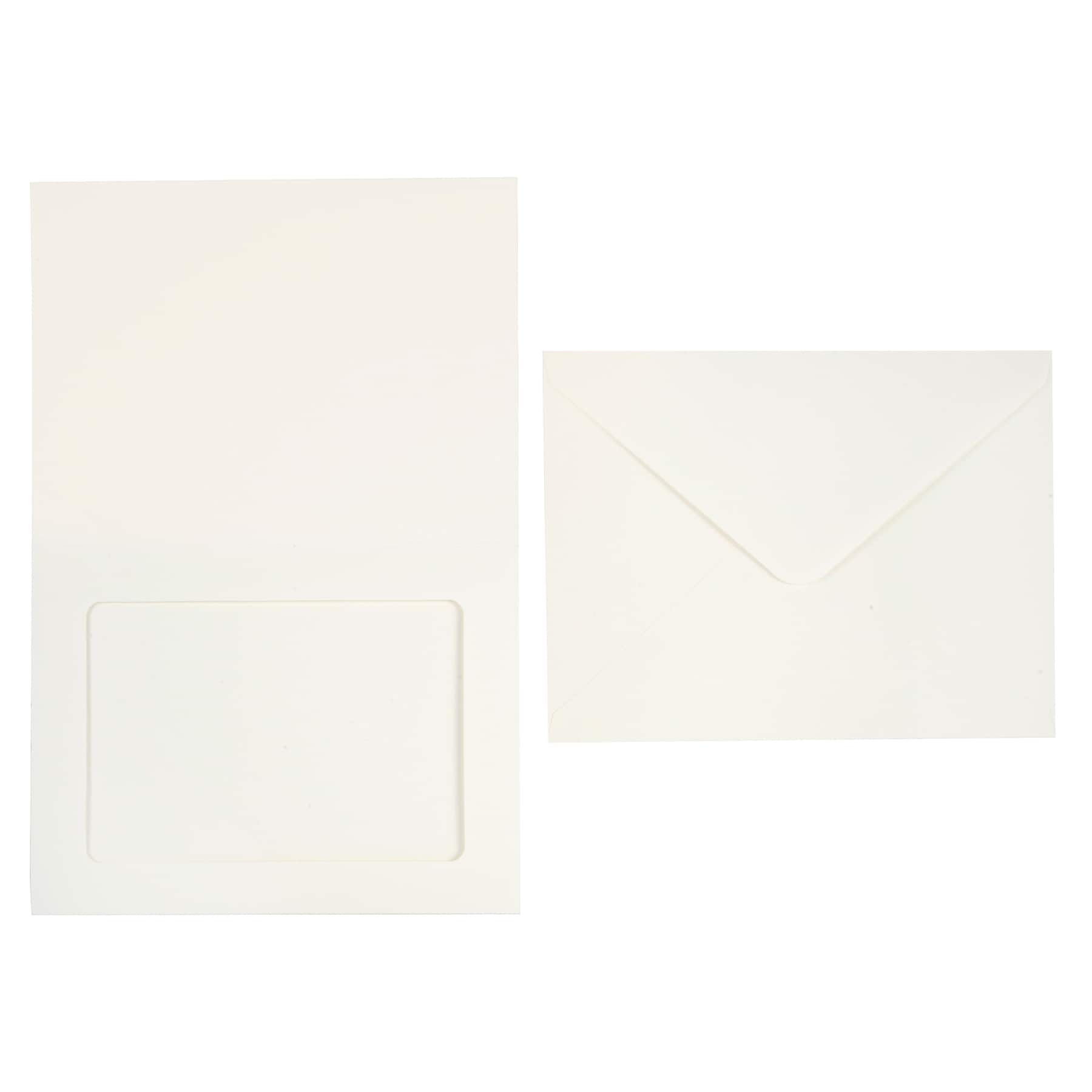 12 Packs: 10 ct. (120 total) 4.25&#x22; x 5.5&#x22; Ivory Frame Cards &#x26; Envelopes by Recollections&#x2122;