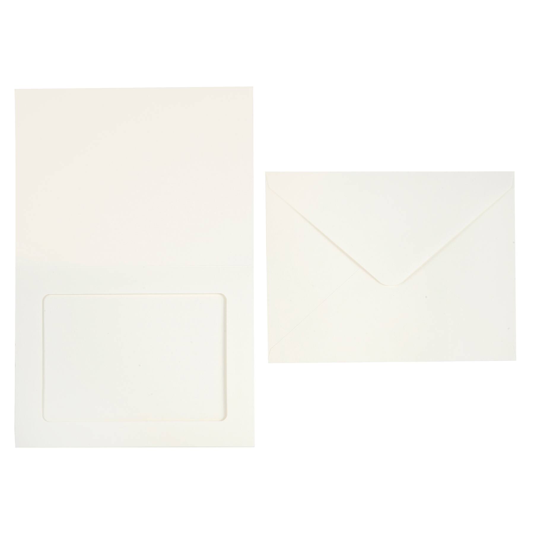 12 Packs: 10 ct. (120 total) 4.25" x 5.5" Ivory Frame Cards & Envelopes by Recollections™