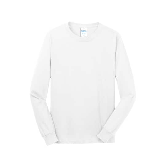 Port & Company® Core Cotton Long Sleeve Crew Neck T-Shirt | Michaels
